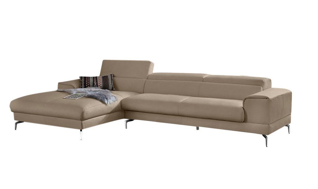 W.SCHILLIG Ecksofa piedroo, Designsofa mit tollem Sitzkomfort, elegant und bequem, L-Form, Kopfteilverstellung, wahlweise mit Sitztiefenverstellung, Breite 343cm