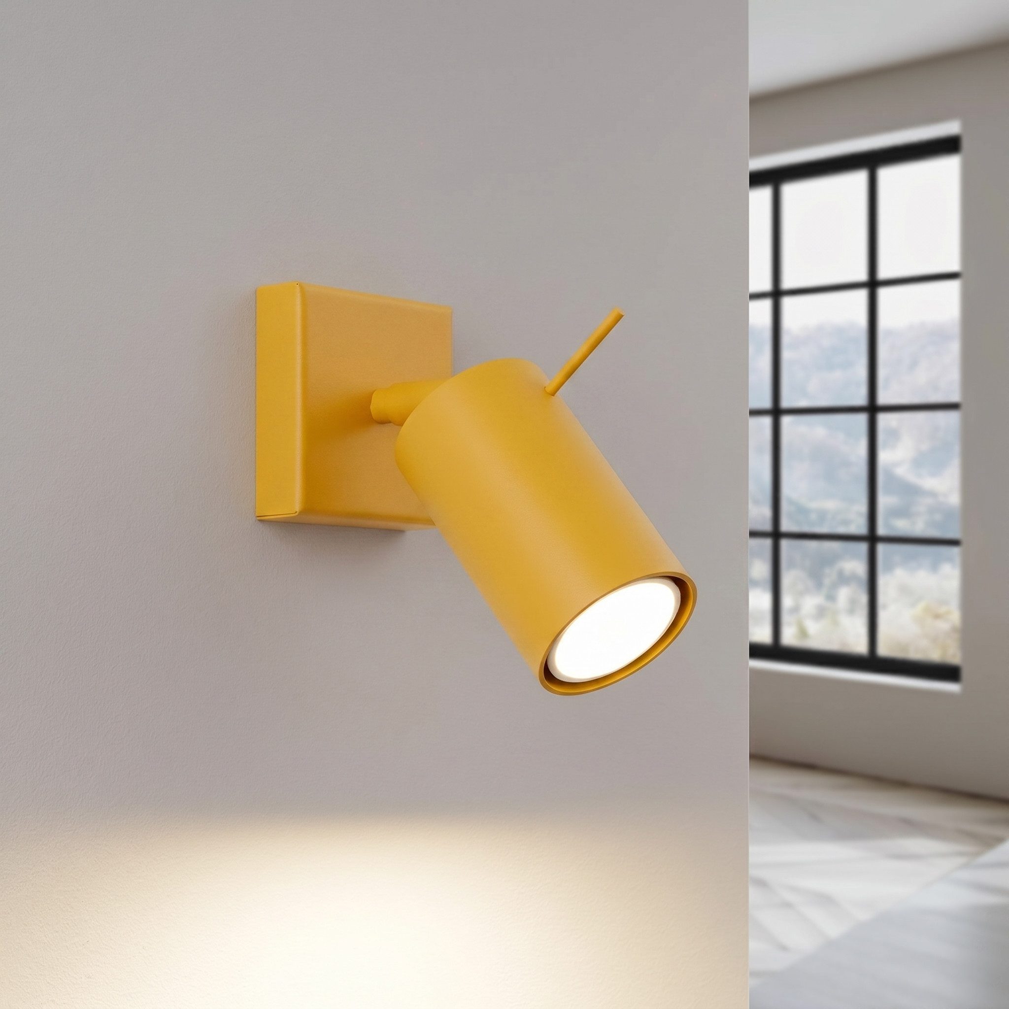 SOLLUX lighting Wandleuchte Wandleuchte RING gelb, Nicht enthalten