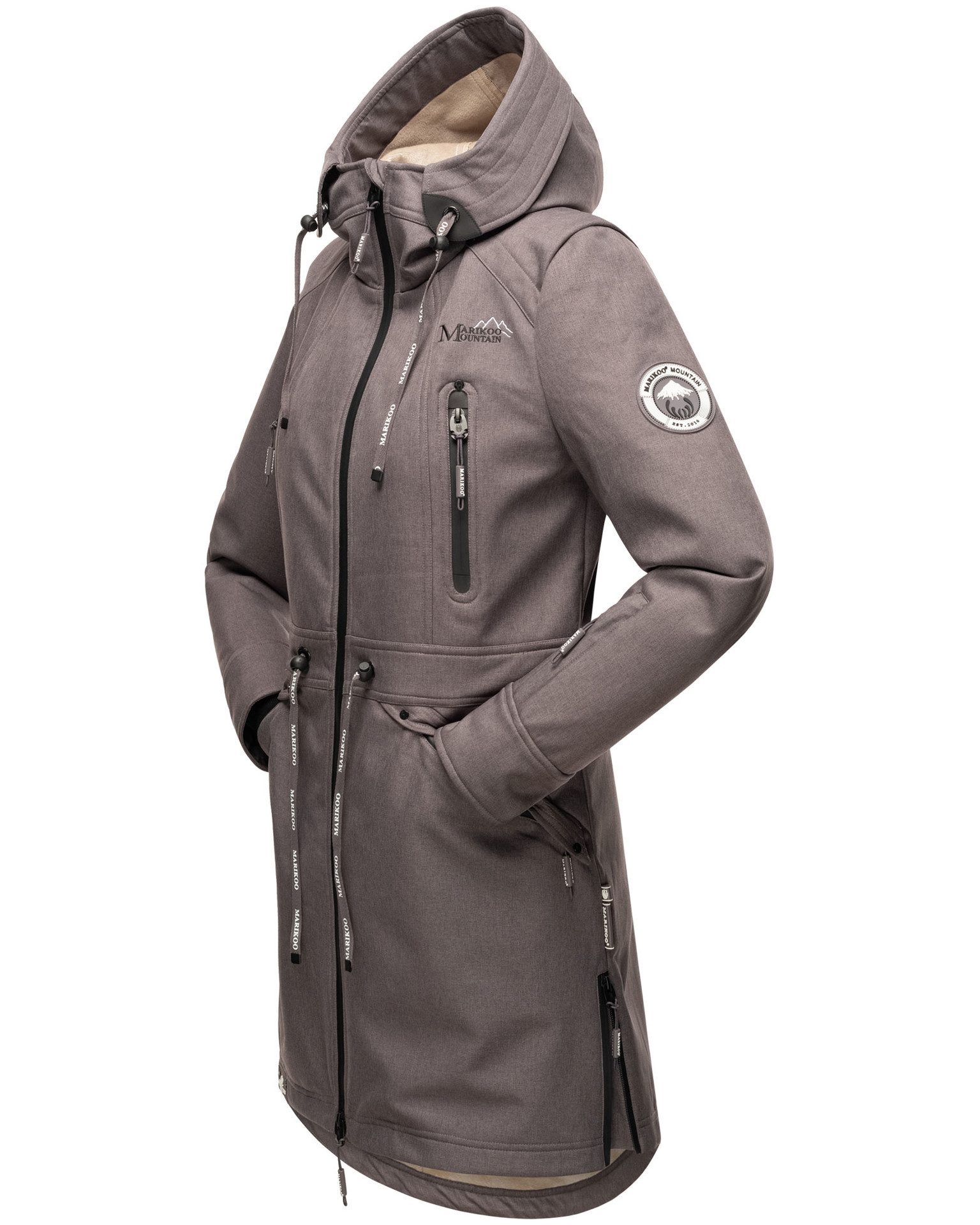Marikoo Softshelljacke mit warmen Teddyfleece