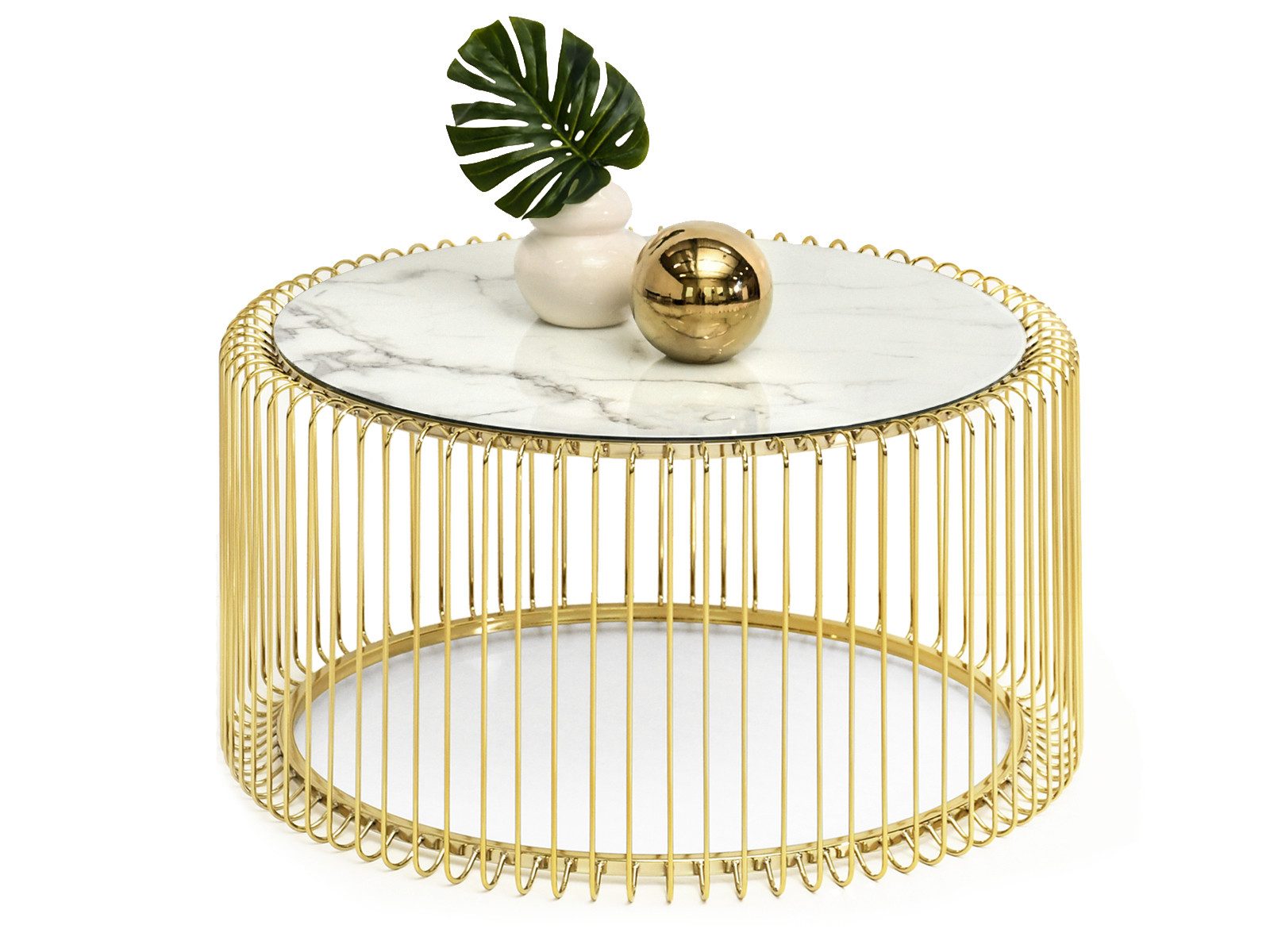 Couchtisch NAVS XL Glamour design, Tischplatte aus Glas