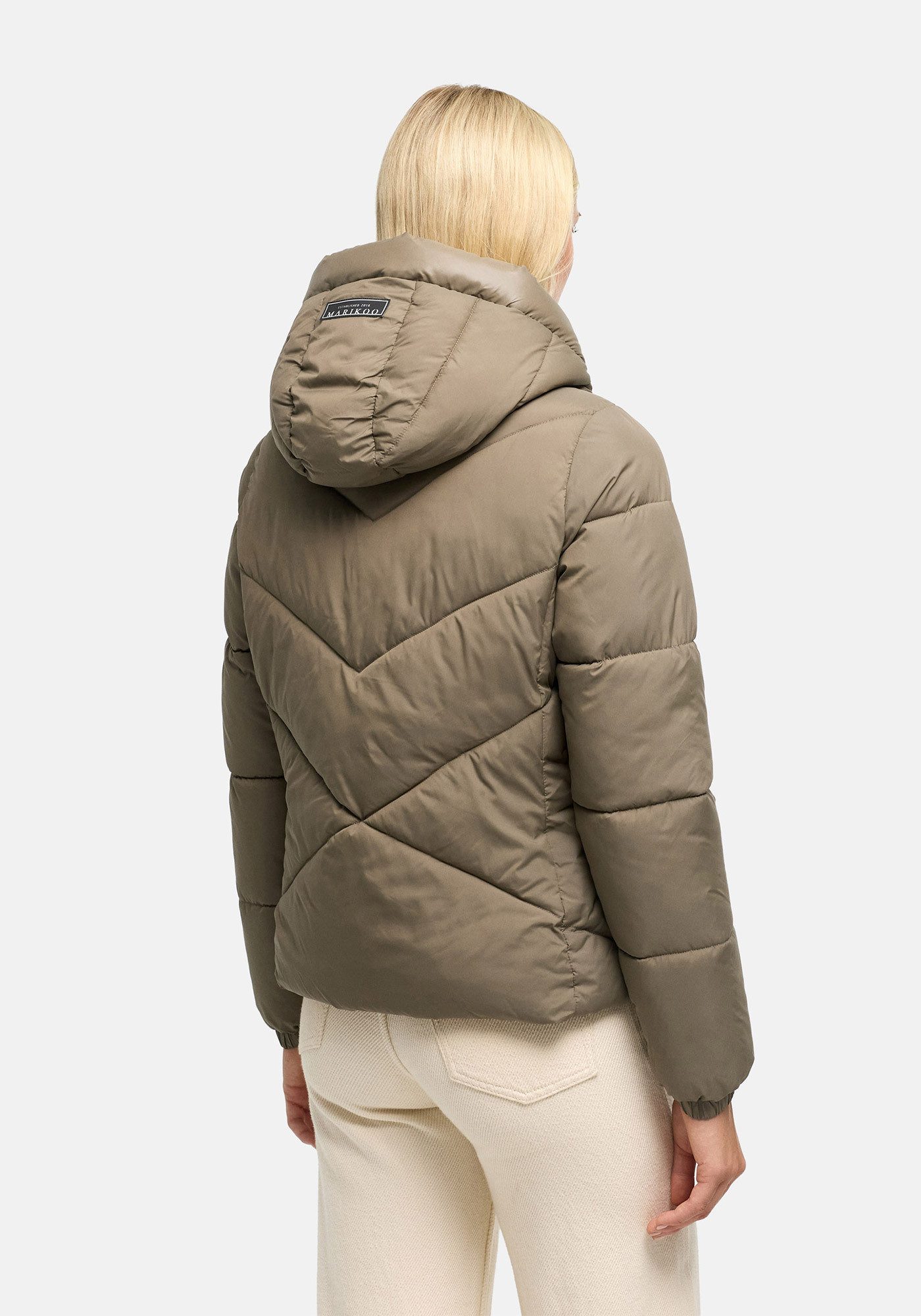 Marikoo Winterjacke Pinaa Warme Stepp-Winterjacke mit Kapuze für kalte Wintertage – Bild 4 von 5