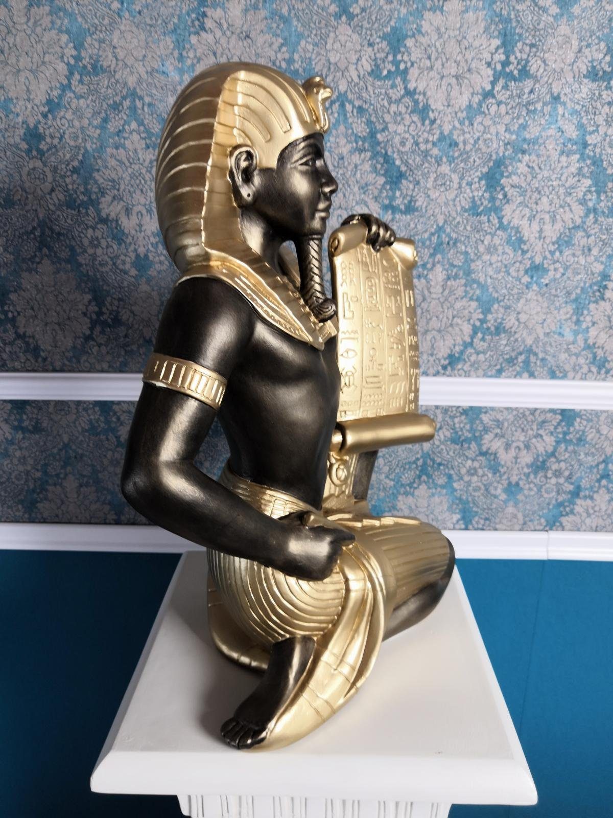 JVmoebel Skulptur Ägyptische Figur Statue Pharao Skulptur Figuren Deko Skulpturen