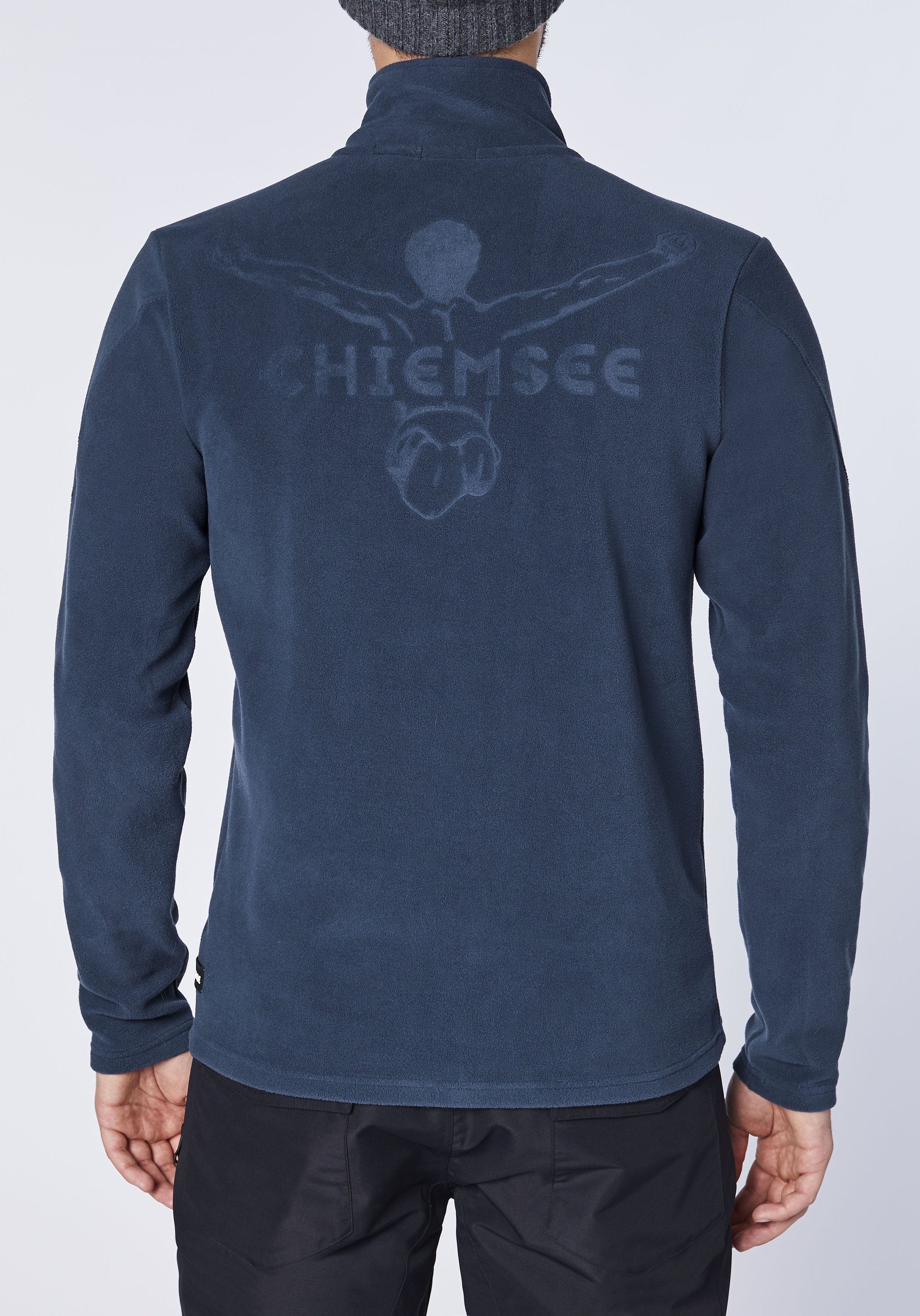 blau mit dunkel Fleecejacke 1 im Basic-Stil Chiemsee Fleece-Jacke Jumper-Motiv