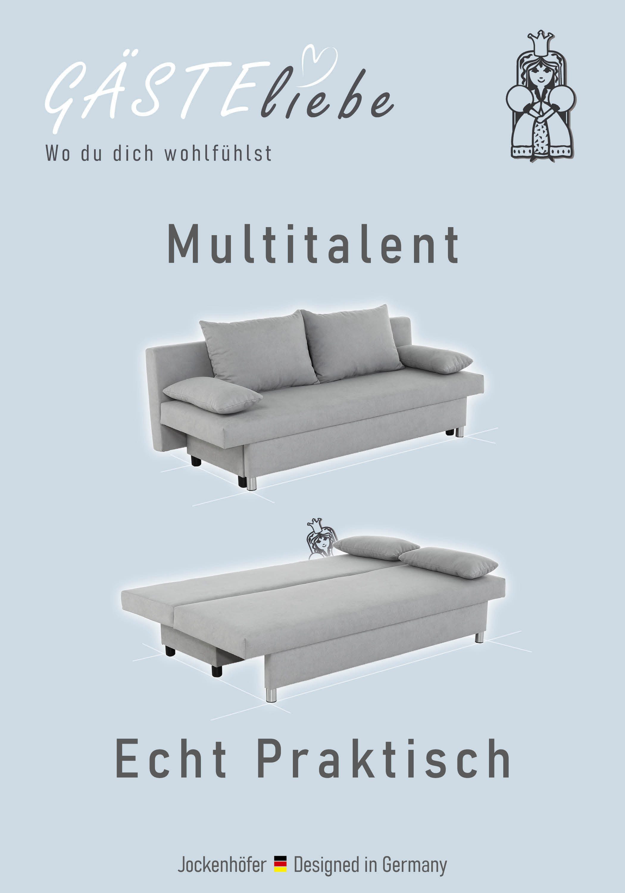 Jockenhöfer Gruppe Schlafsofa Picanto B: 191 cm, Liegefl. 120x191 cm, mit Bettfunktion & Bettkasten, Unser Dauertiefpreis