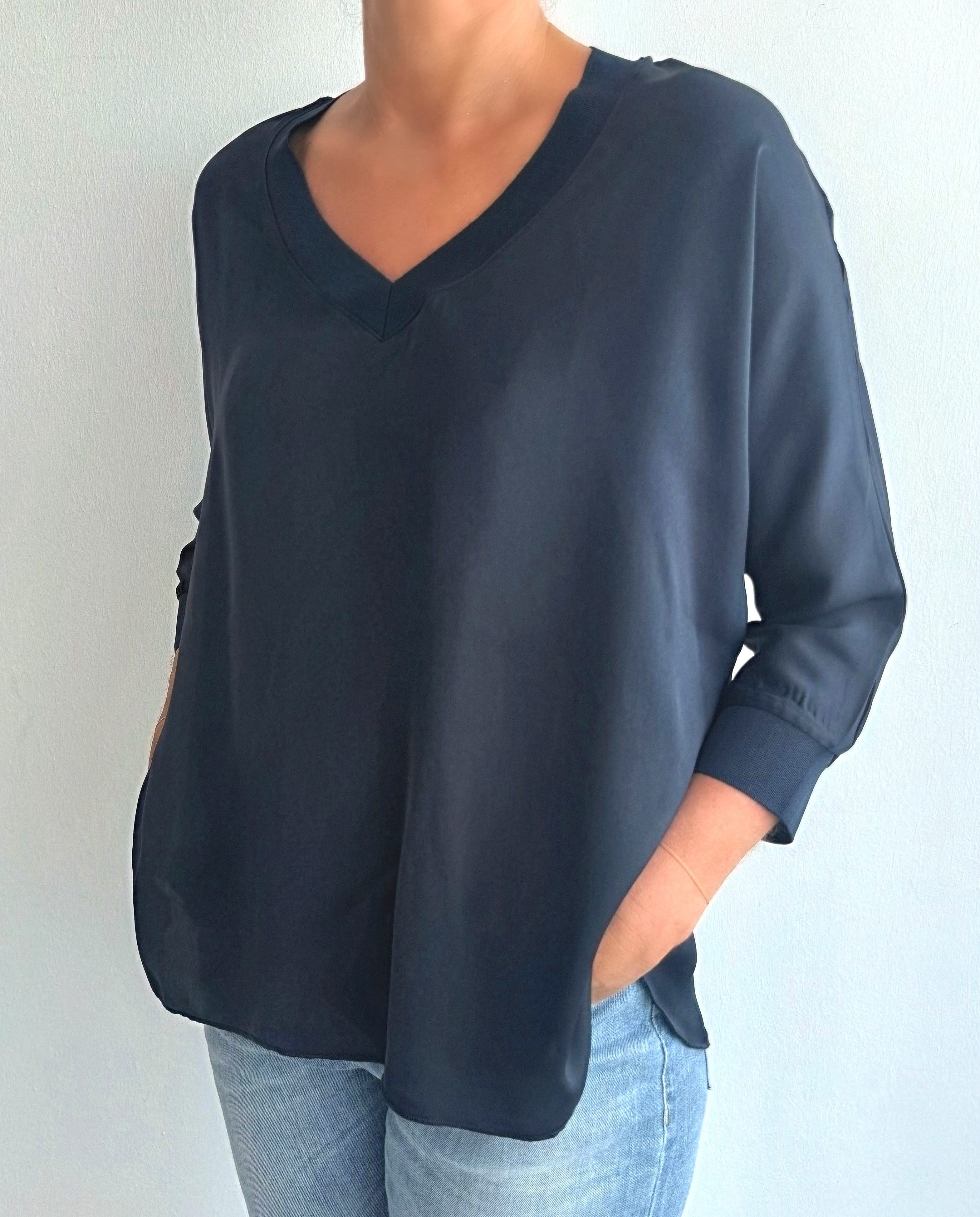 Satinbluse
