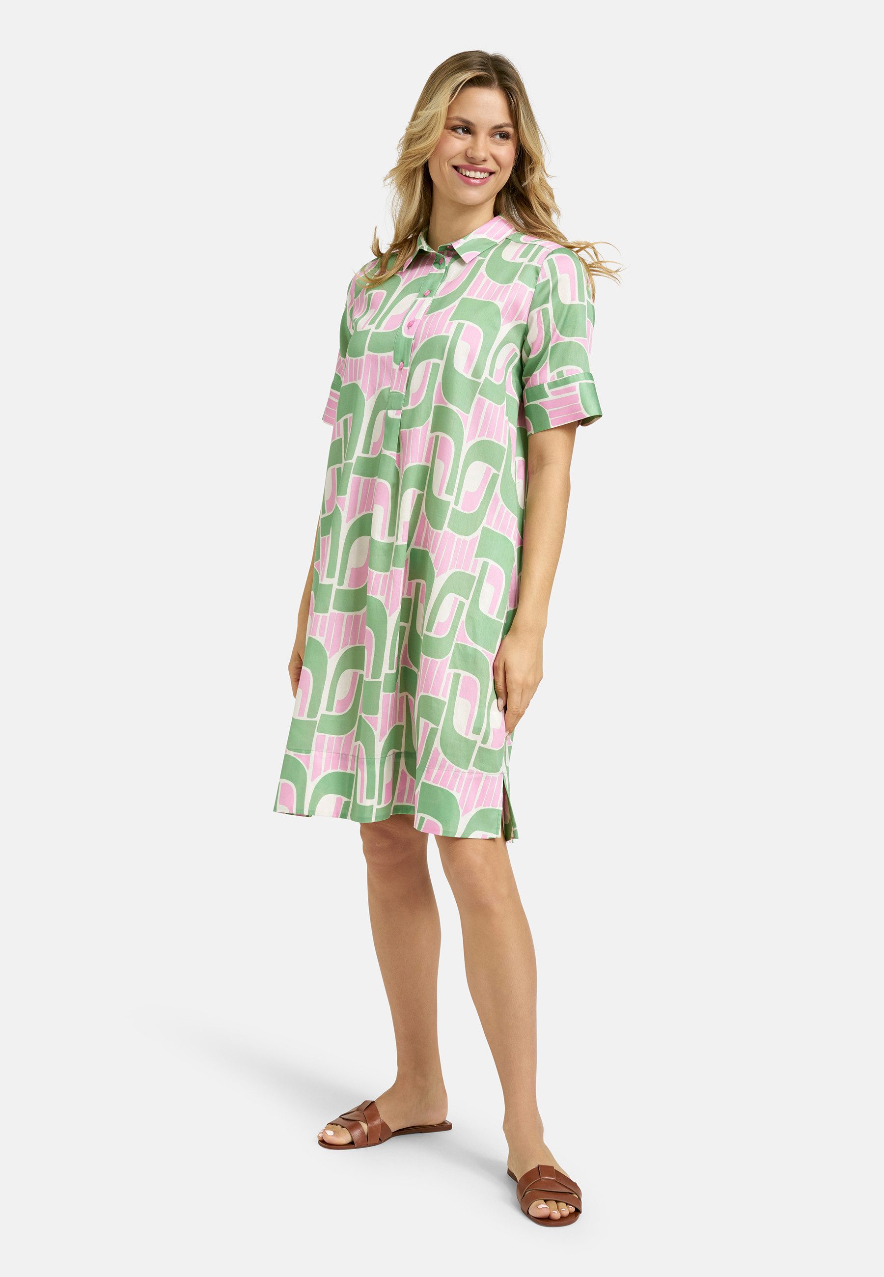 Milano Italy Sommerkleid mit Eingrifftaschen & Seitenschlitze
