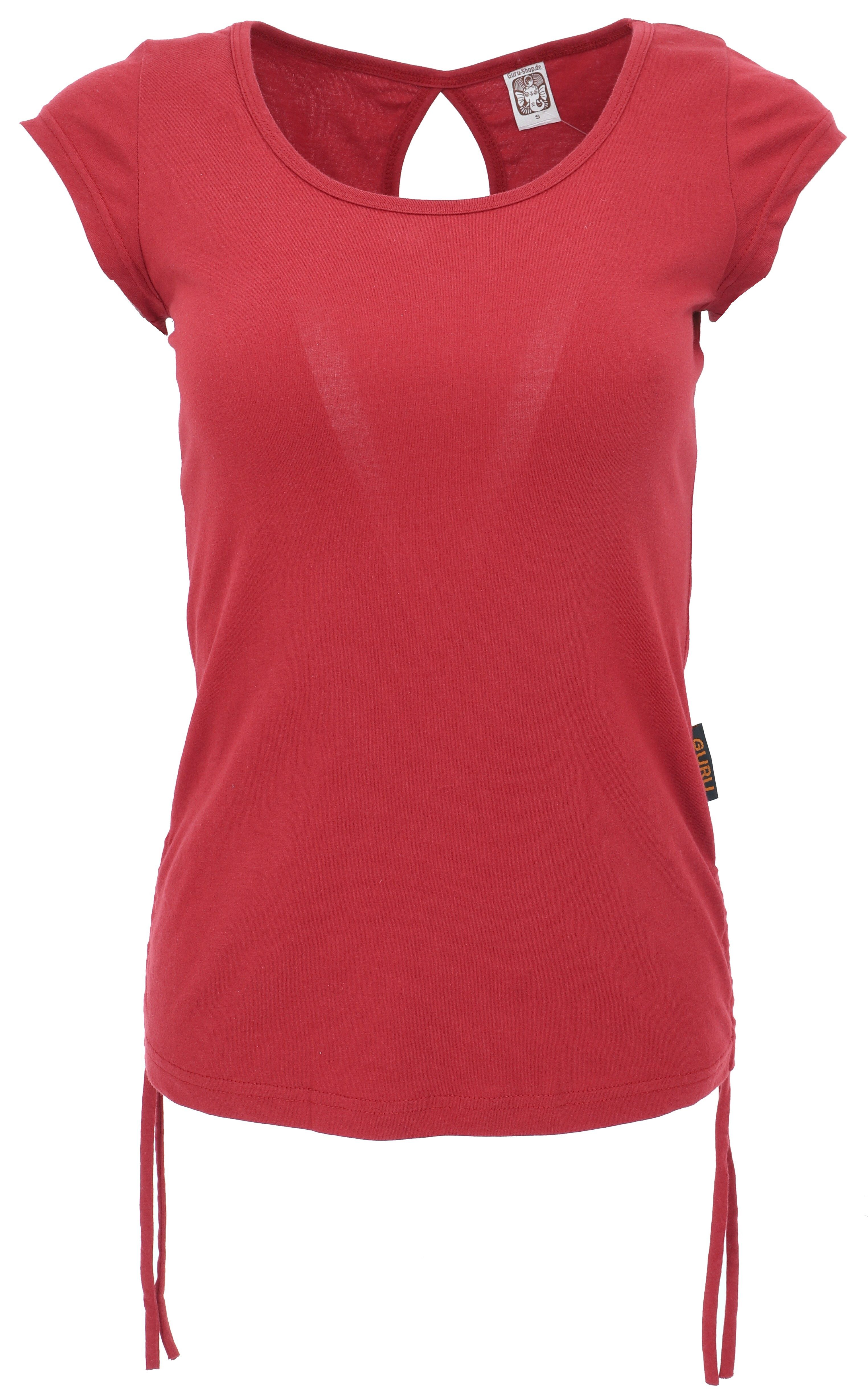 Guru-Shop T-Shirt Yoga T-Shirt aus Bio-Baumwolle - paprika Festival, Ethno günstig online kaufen