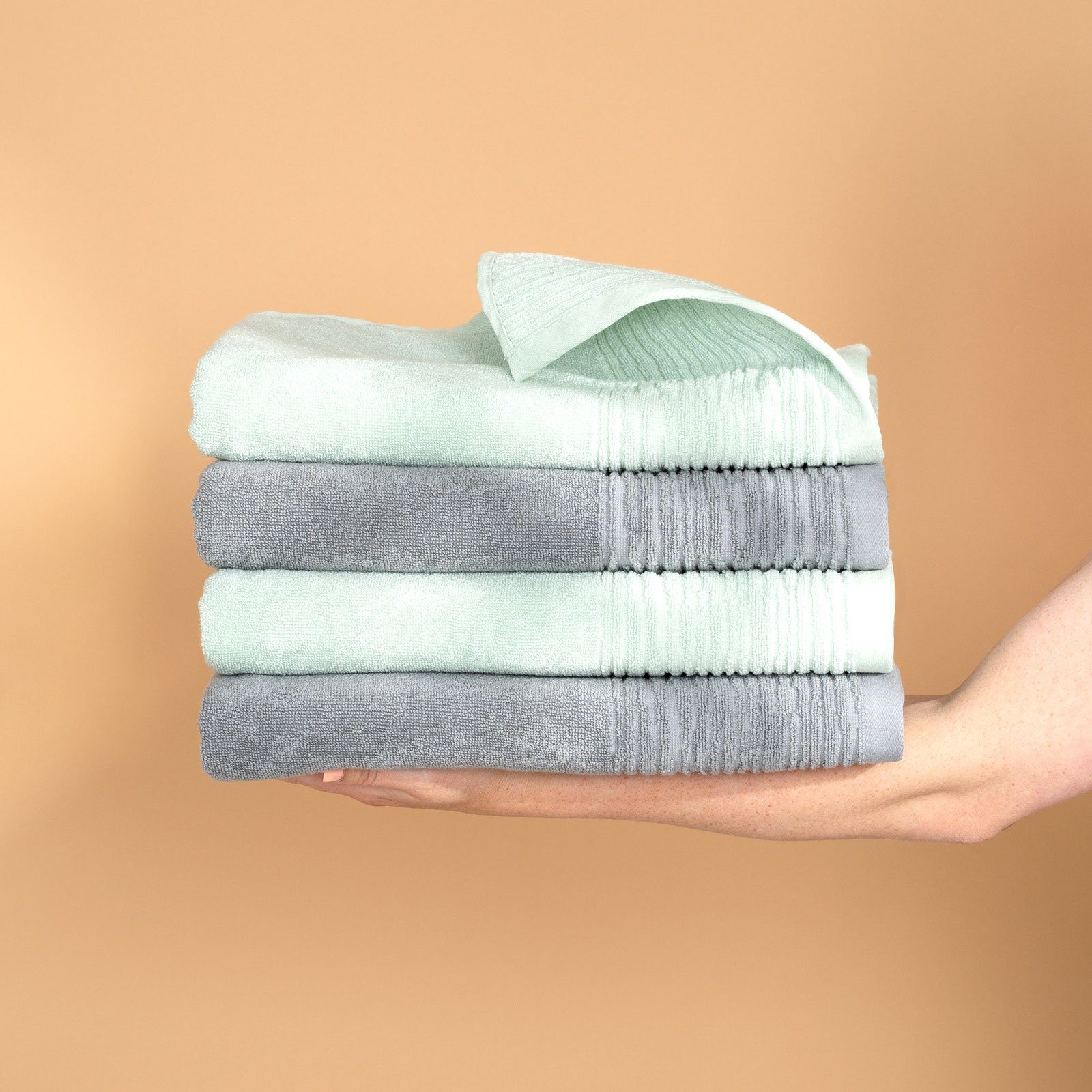 Hand Kushel Essential 2x Morning The Towel Mint Handtücher Set