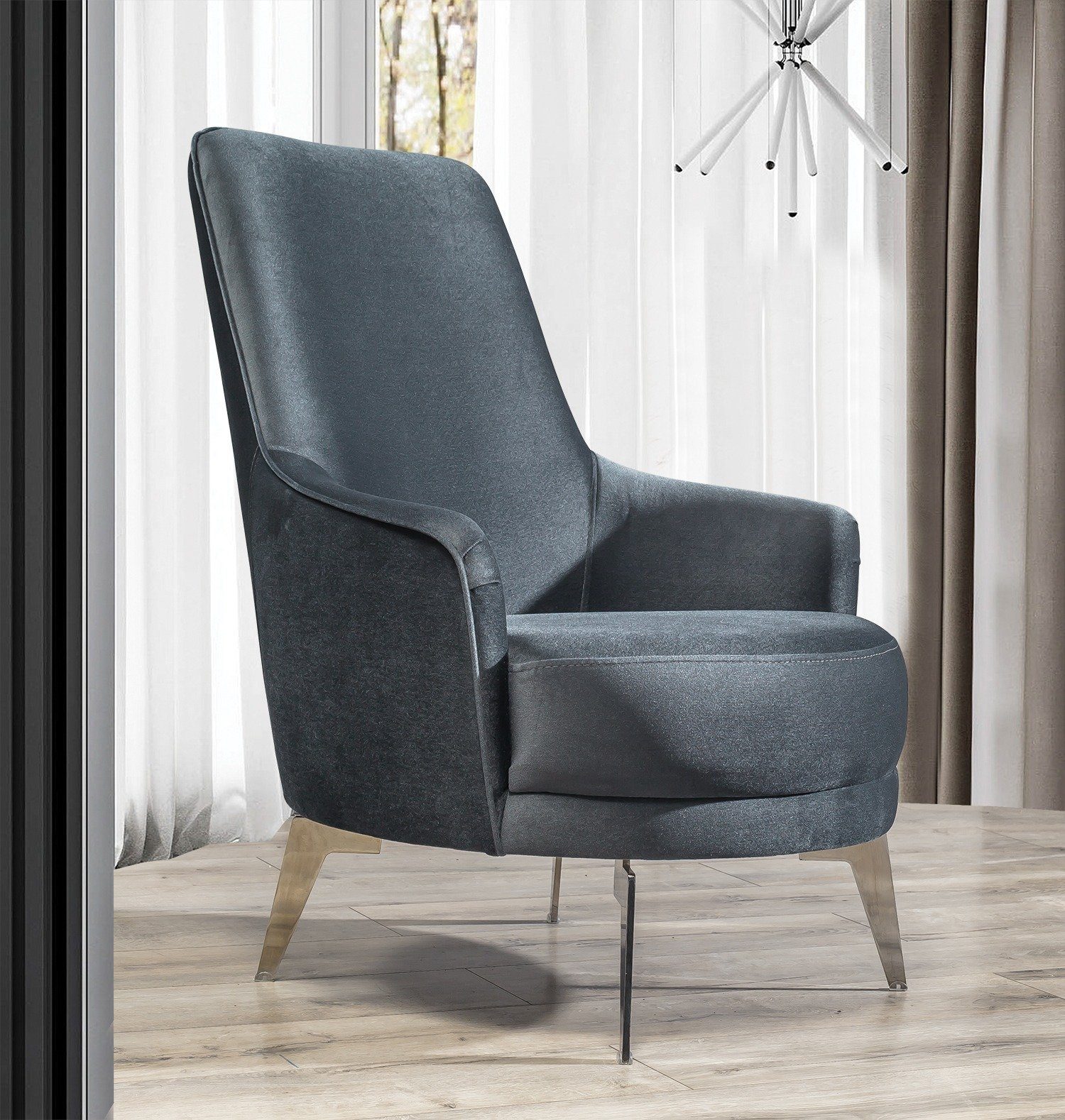 Made Einzelsessel), (Einzelsessel, 1-St., Villa in Turkey, Polyester) Quality Togo Möbel Sessel (100% Luxus-Microfaser