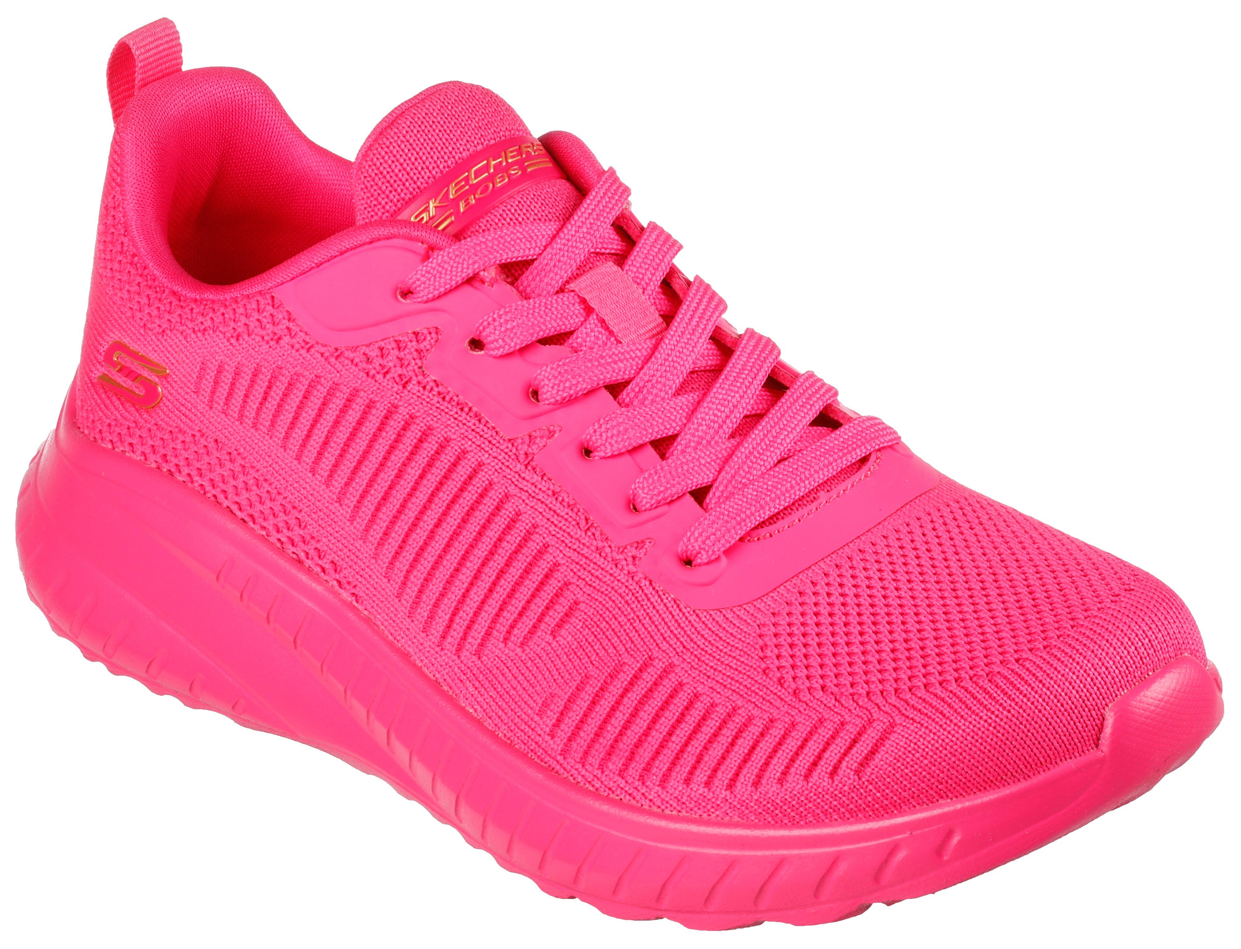 Skechers BOBS SQUAD CHAOS-COOL RYTHMS Sneaker, Knitwear-Sneaker, Schnürschuh in veganer Verarbeitung