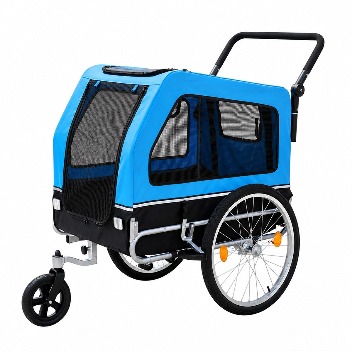WebaVita Fahrradhundeanhänger Webavita Hundebuggy und Fahrradanhänger Blau