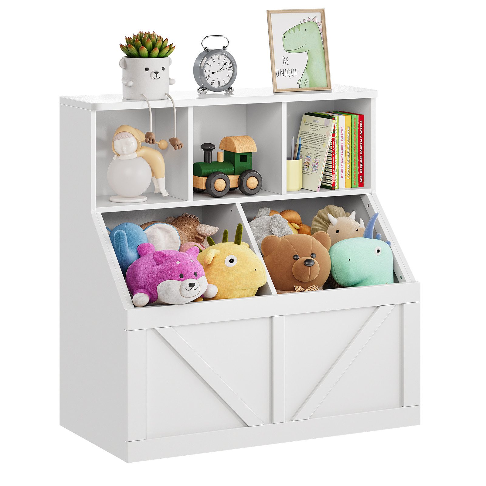 GarveeMore Spielzeugtruhe und Bücherregal für Kinder günstig online kaufen