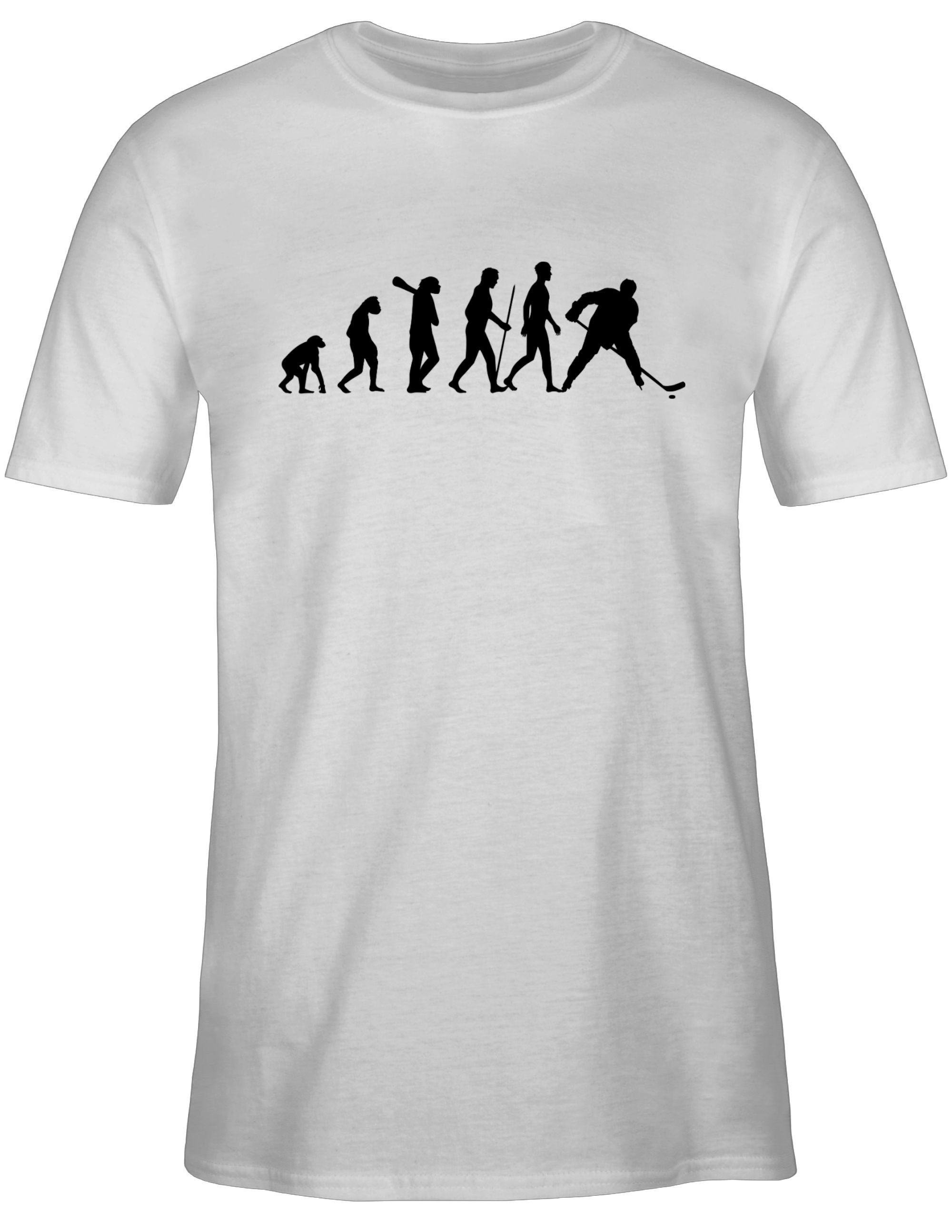 Evolution T-Shirt Evolution Eishockey Shirtracer 3 Outfit Weiß