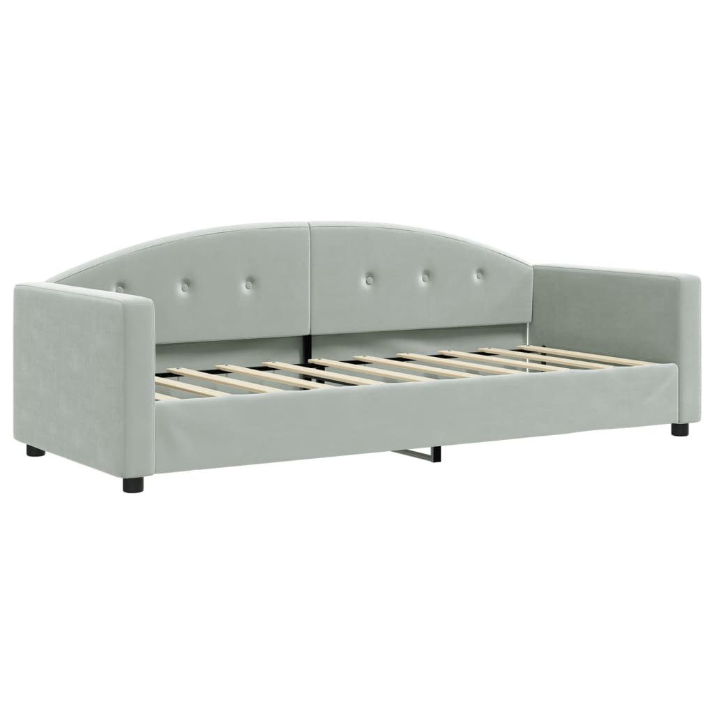 vidaXL Bett Tagesbett Hellgrau 80x200 cm Samt
