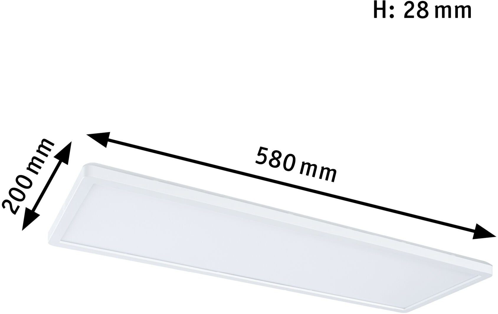 Atria LED fest LED Panel Neutralweiß Paulmann Shine, integriert,