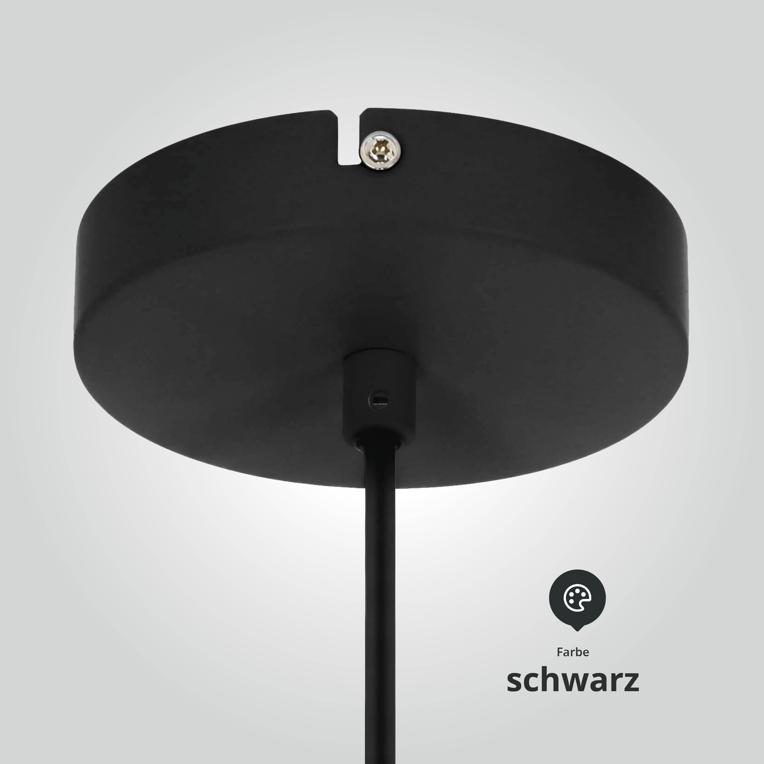 Fassung, Pendelleuchte Ø Universum 25cm, E27 schwarz, LED 40W max LED "Maya"