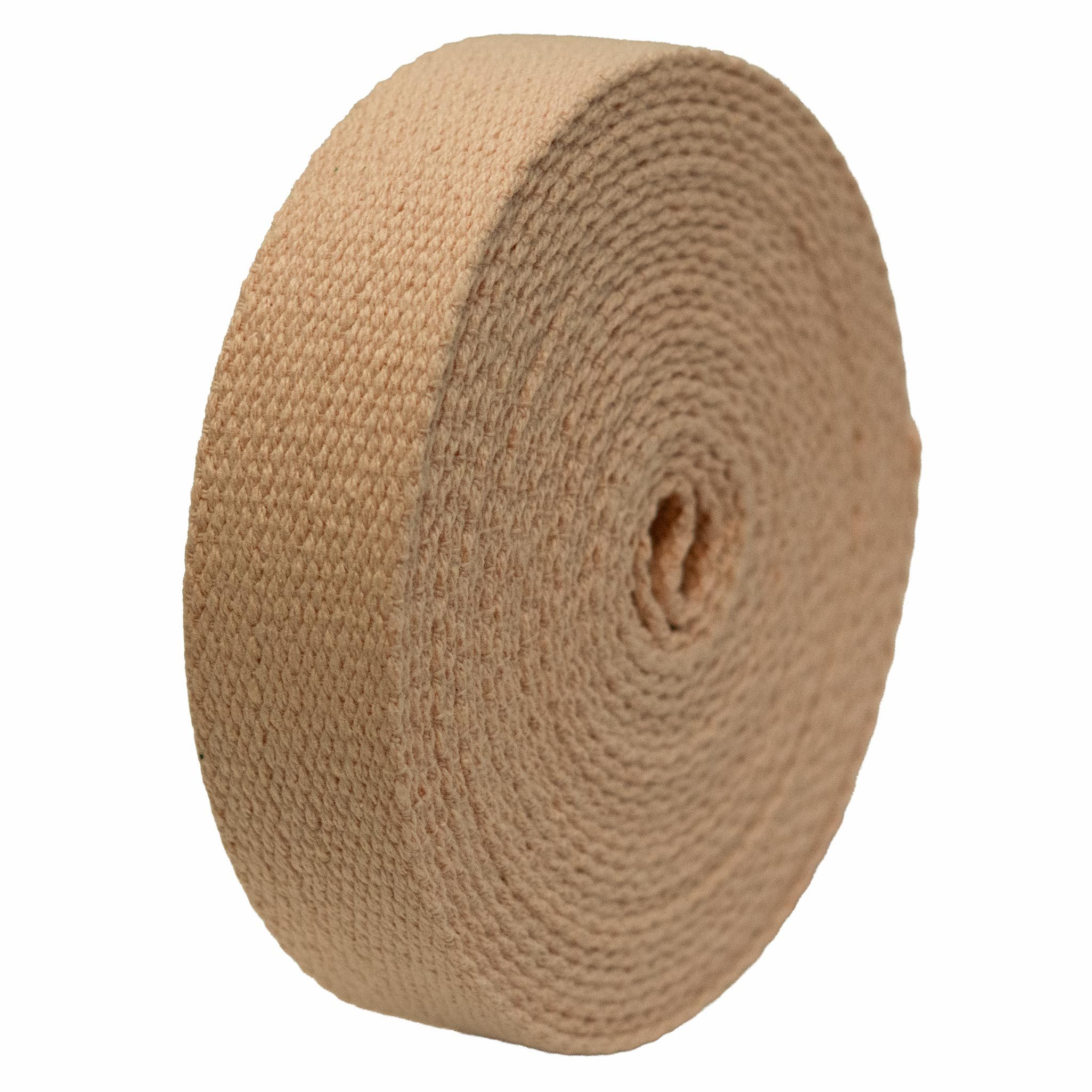 maDDma Webband 5m Gurtband 25mm 100% Baumwolle Gurtbänder Tragegurt Taschengurt, sand