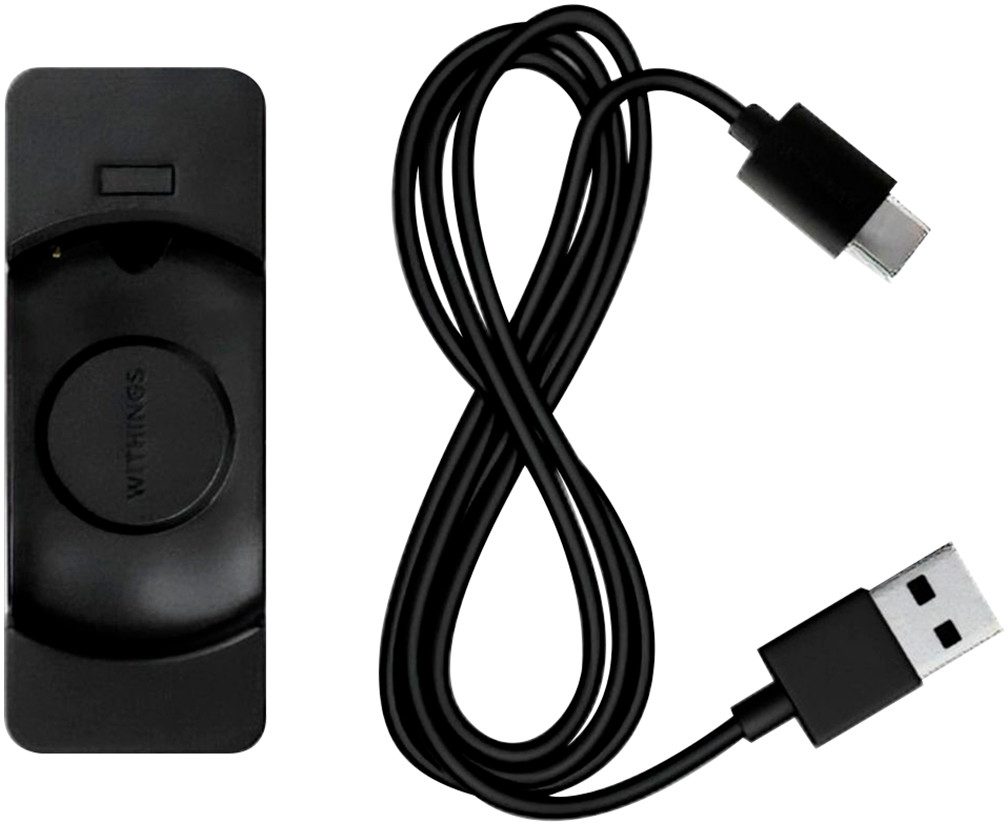 Withings USB Charging Cable for ScanWatch 2, Aufladezeit von zwei Stunden Smartwatch-Ladekabel, USB Typ A, USB Typ C, Kompatibel mit dem ScanWatch 2 Modell