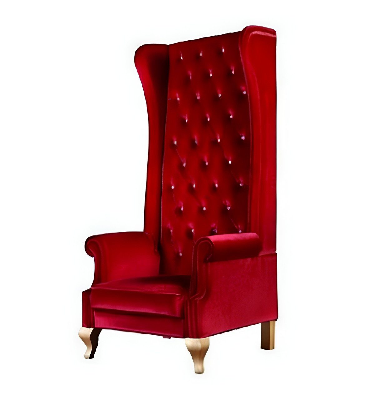 JVmoebel Chesterfield-Sessel Königlicher Chesterfield Sessel im Antik-Stil mit roten Polstern (Packung, Relaxsessel), Made in Europa