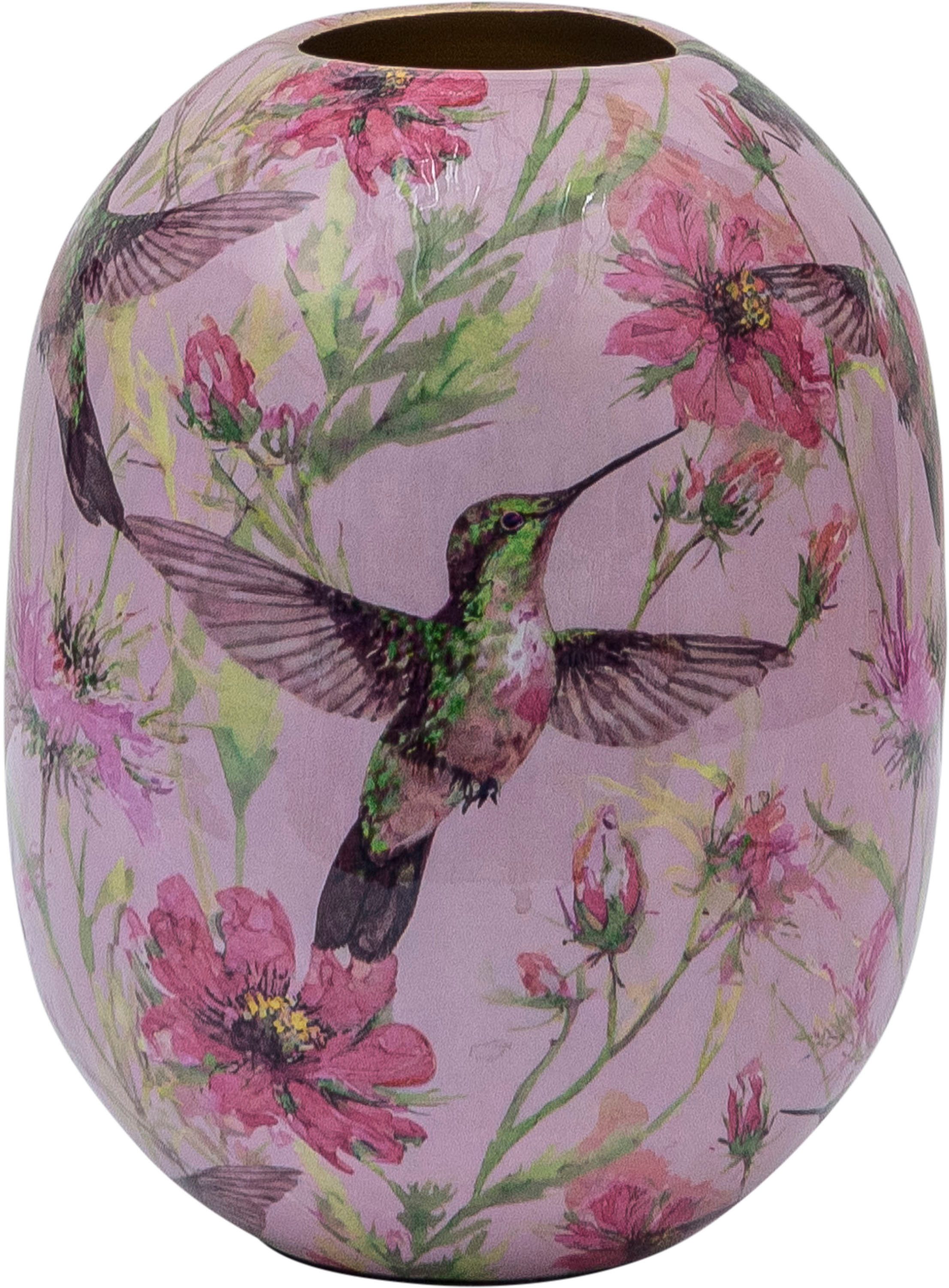 Creativ home Tischvase Vase (1 St), mit floralem Dekor