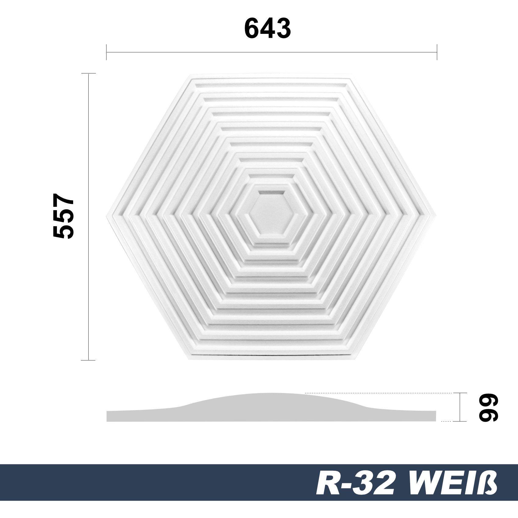 marbet design Wanddekoobjekt R-32 (Stuckrosette aus günstig online kaufen