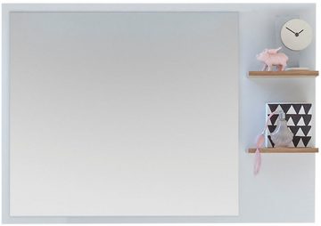 Saphir Badmöbel-Set Quickset Mineralmarmor-Waschtisch mit LED-Spiegel, 101 cm breit, (4-St), Waschplatz, 2 Türen, 1 Schublade, seitliche Ablagen, Bad-Set