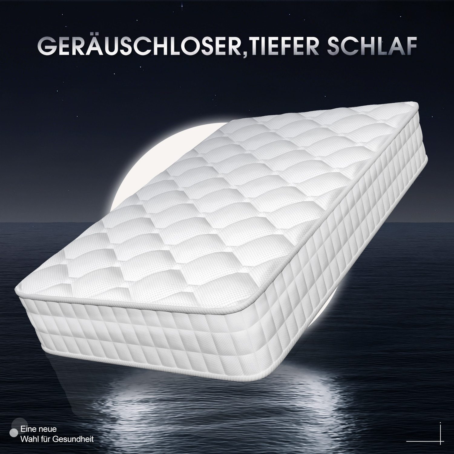 Taschenfederkernmatratze Matratze, 7-Zonen Federkernmatratze Matratzen, Hiazurm, 22 cm hoch, (mit Spannbettlaken,EU-Qualitätszertifizierung, Atmungsaktiv, Orthopädisch, mit Spannbettlaken, EU-Qualitätszertifizierung, Atmungsaktiv), Matratze 140x200 cm, für Kinder und Erwachsen