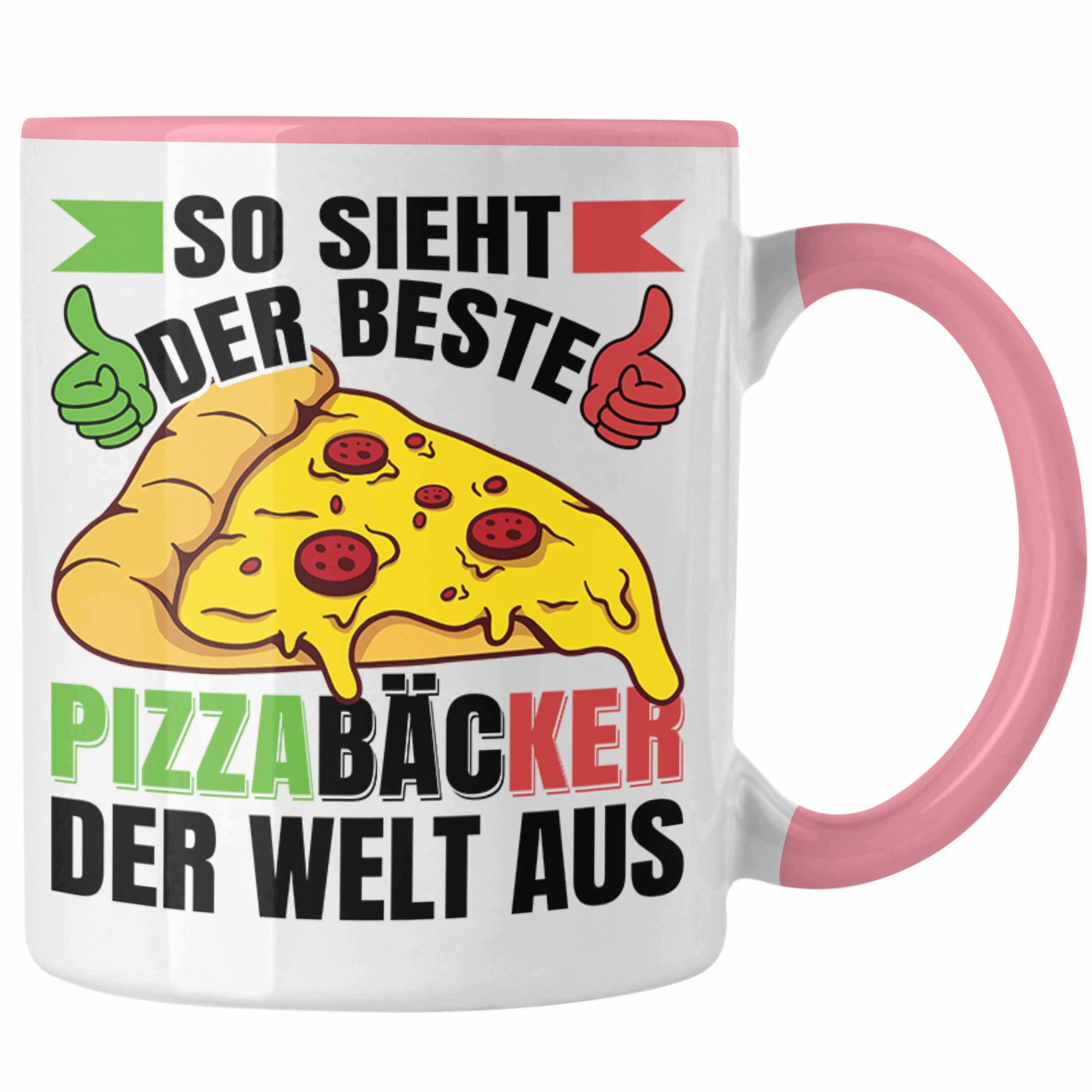 Trendation Tasse Trendation - Pizzabäcker Geschenk Tasse Lustiger Spruch Geschenkidee Pizza-Bäcker Rosa