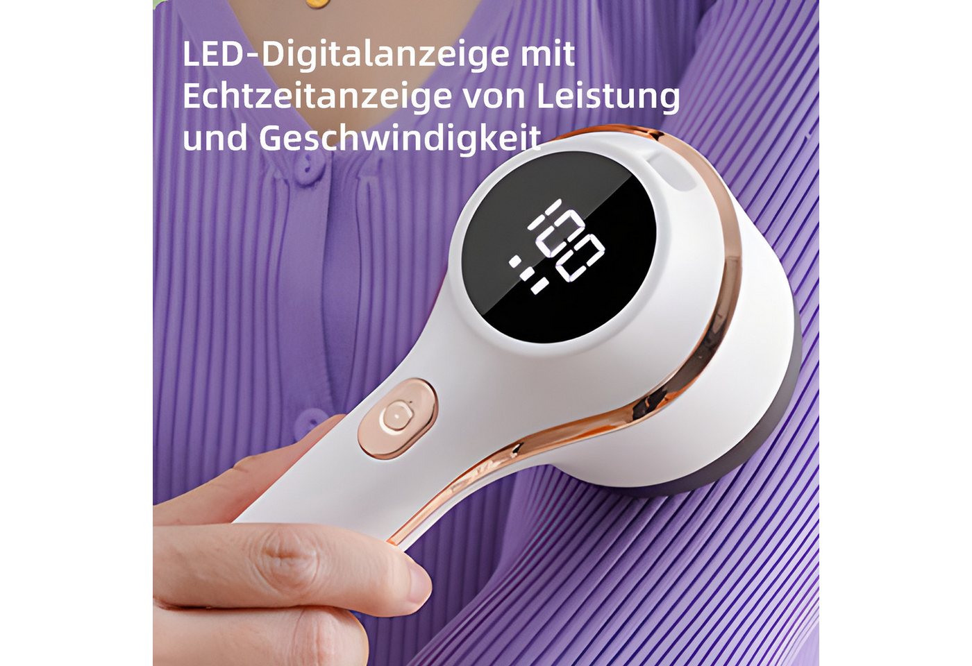 Thumbnail - YINDN Fusselrasierer Fusselbürsten, 700mAh Elektrischer fusselentferner mit LED-Display, Tragbarer Fusselentferner, Wied...