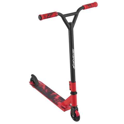 ArtSport Stuntscooter Red Smoke, Alu Core, 360°-Lenker mit TPR-Grips, stabil und leicht