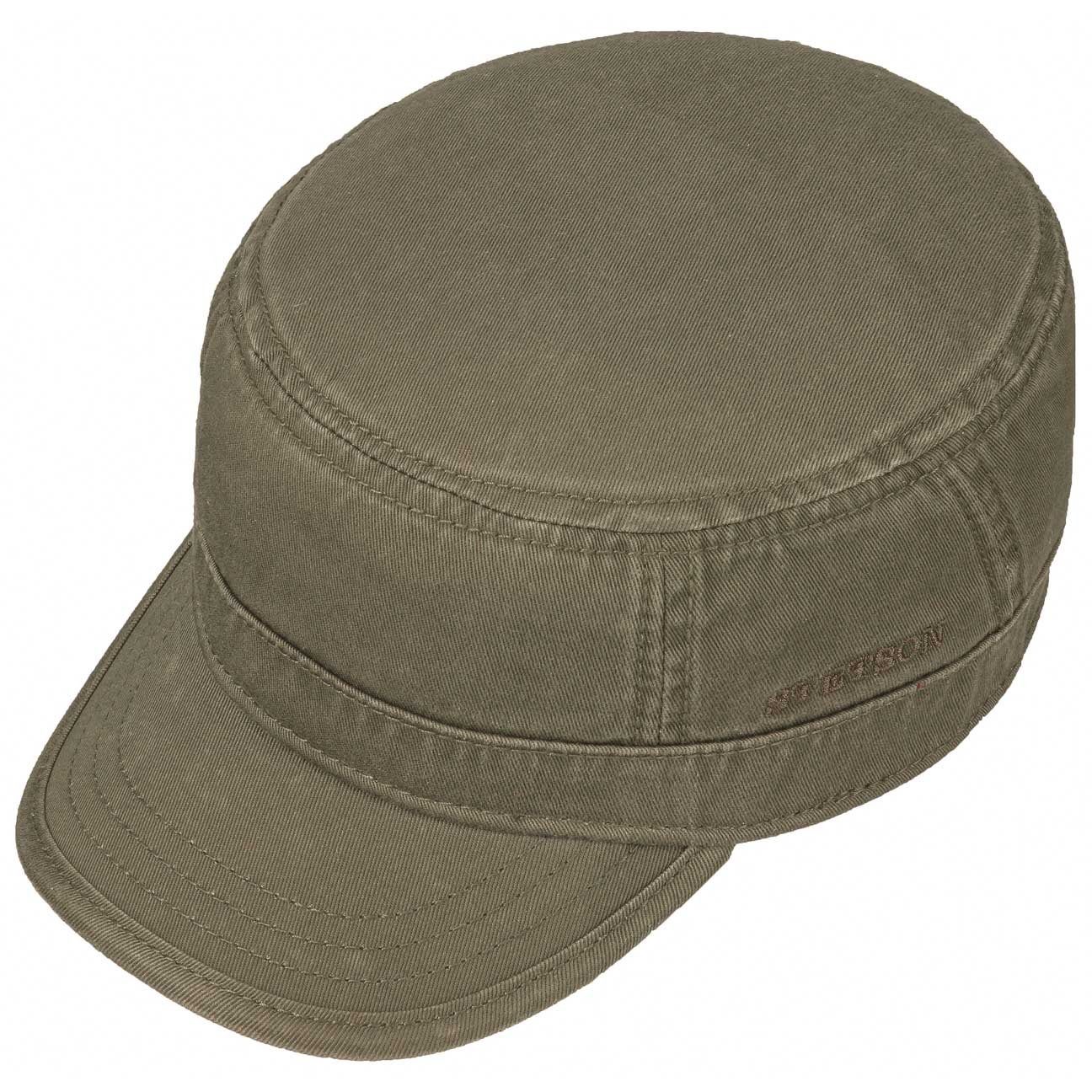 mit Baumwollcap Stetson oliv Cap Schirm (1-St) Army