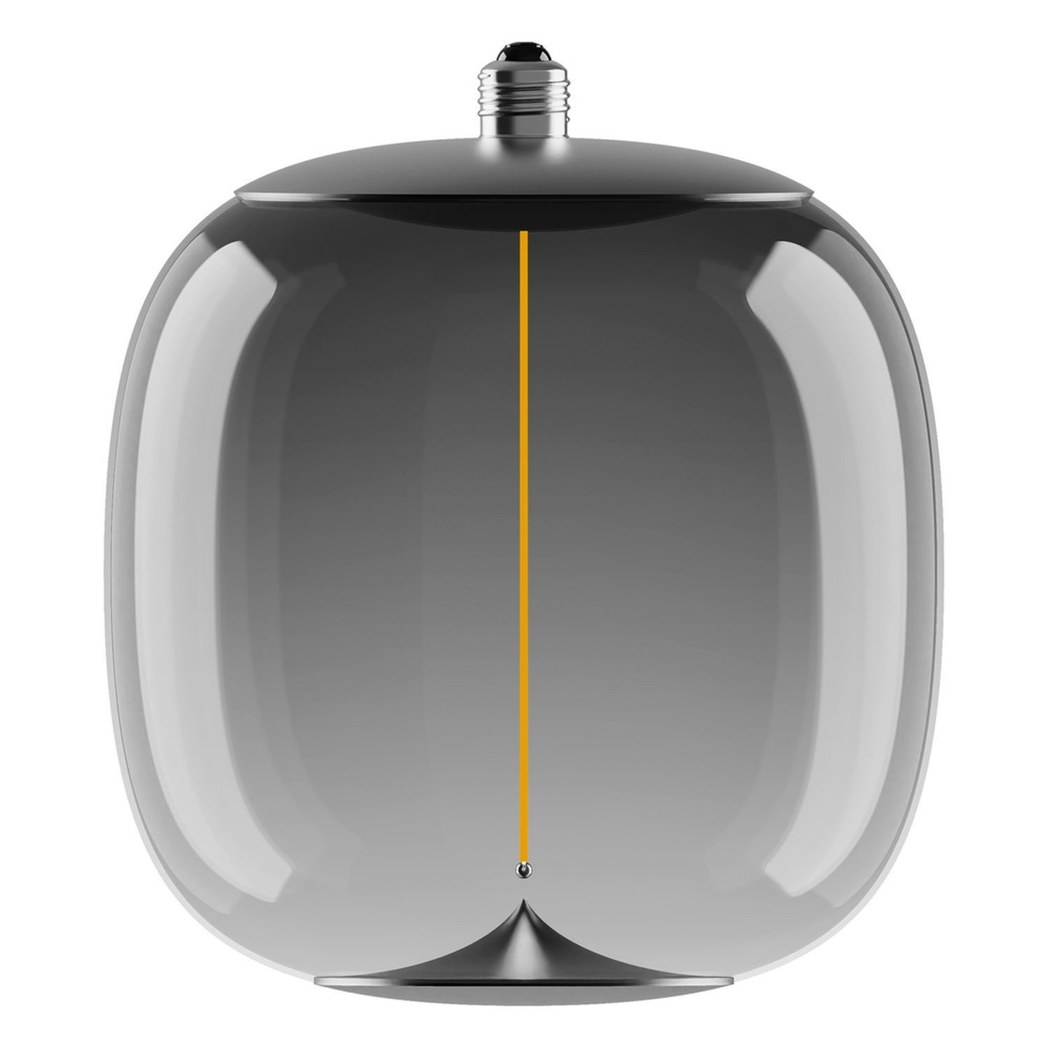 Licht-Erlebnisse LED-Leuchtmittel LAMP, E27, Warmweiß, Große Deko Birne Ø 25 cm E27 1800 K 100 lm Rauchgrau ultra-warmweiß