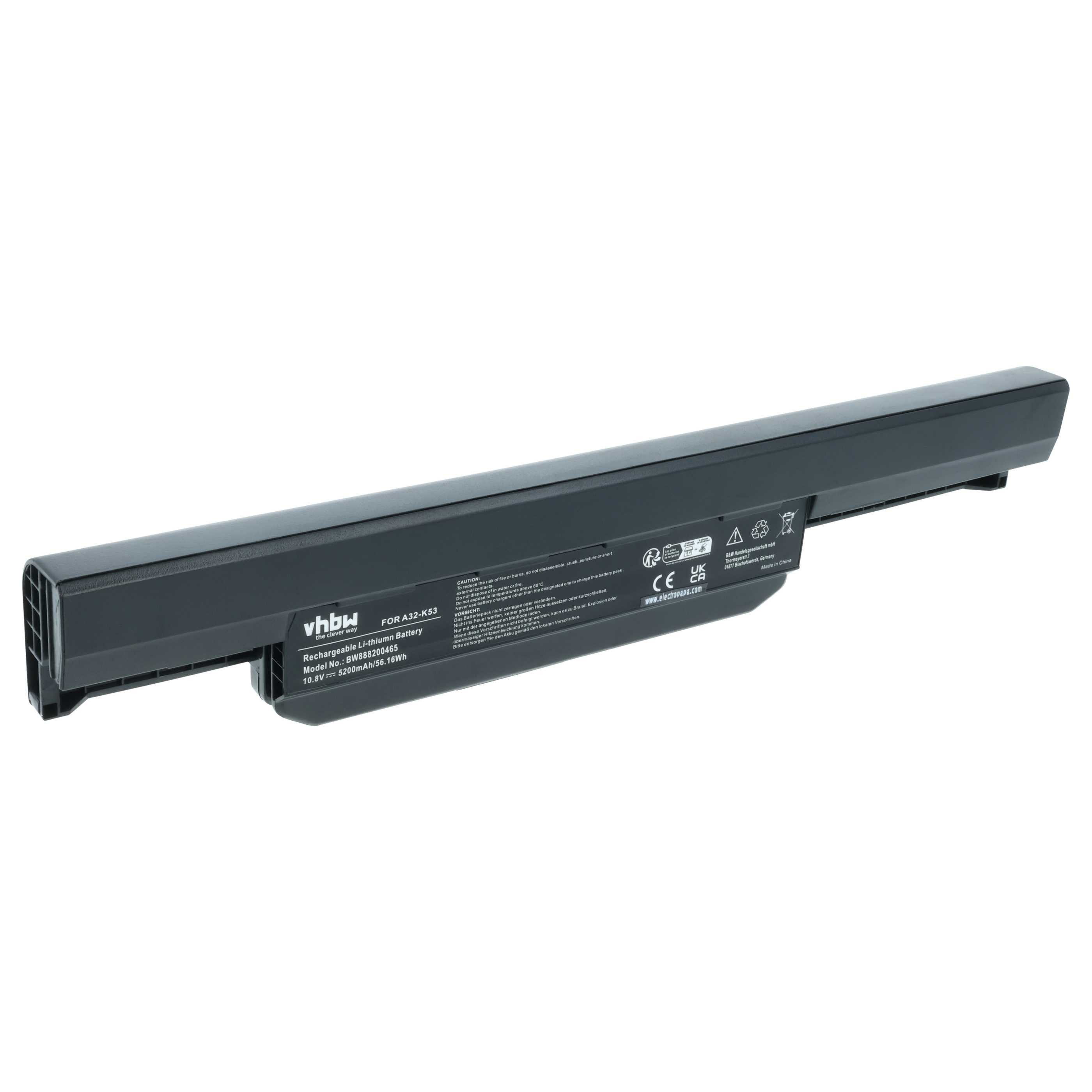 vhbw Ersatz für Asus AS515-AS523 für Notebook / Notebook, Netbook Notebook Laptop-Akku Akku Li-Ion 5200 mAh (10,8 V, 1 St), Leistungsfähiger Austausch-Akku für Notebook, Wiederaufladbar, Jede