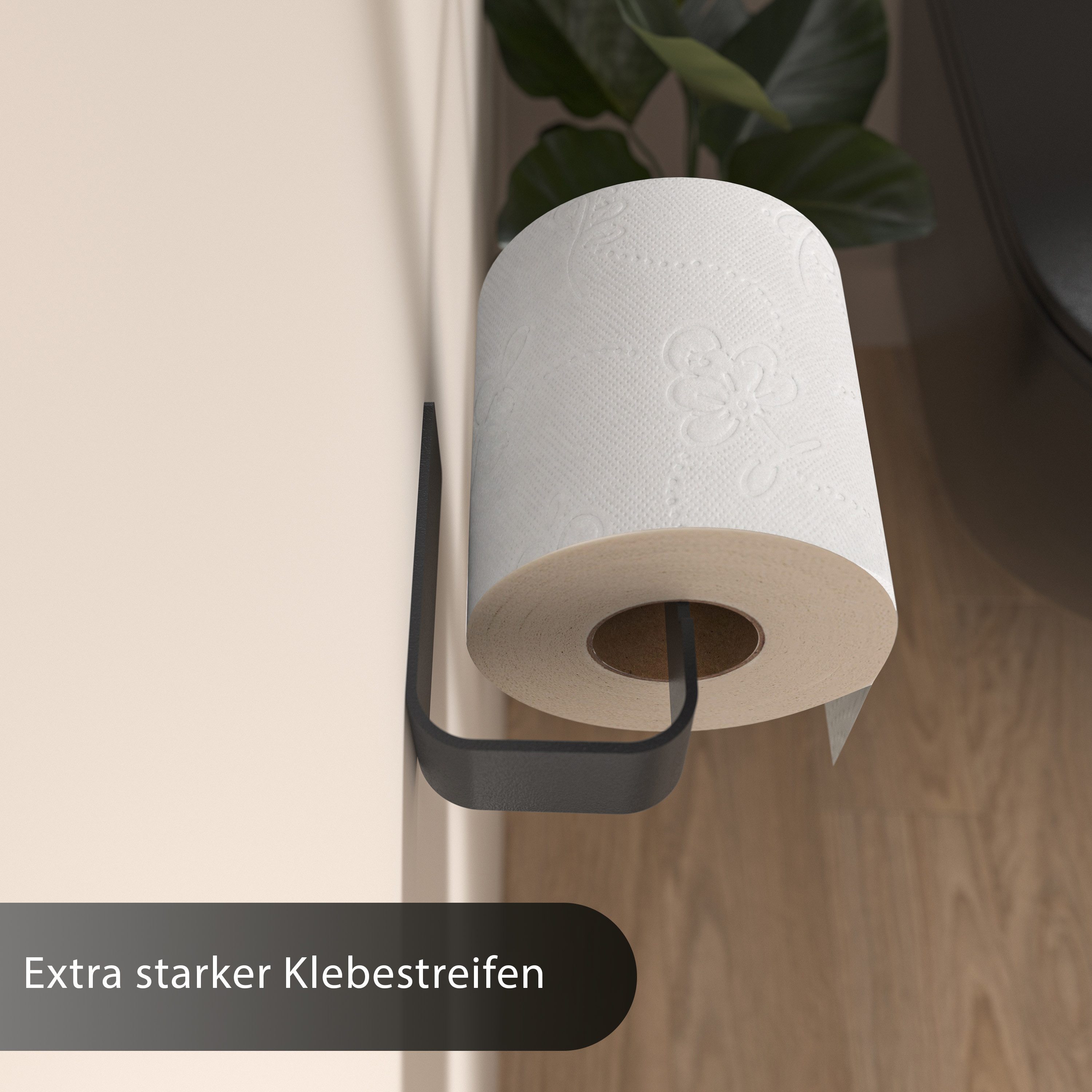 Dolvhin Toilettenpapierhalter ohne Bohren Klopapierhalter Selbstklebend WC Klorollenhalter Edelstahl, zum Kleben inkl. extra starkem 3M Klebestreifen – Bild 5 von 5