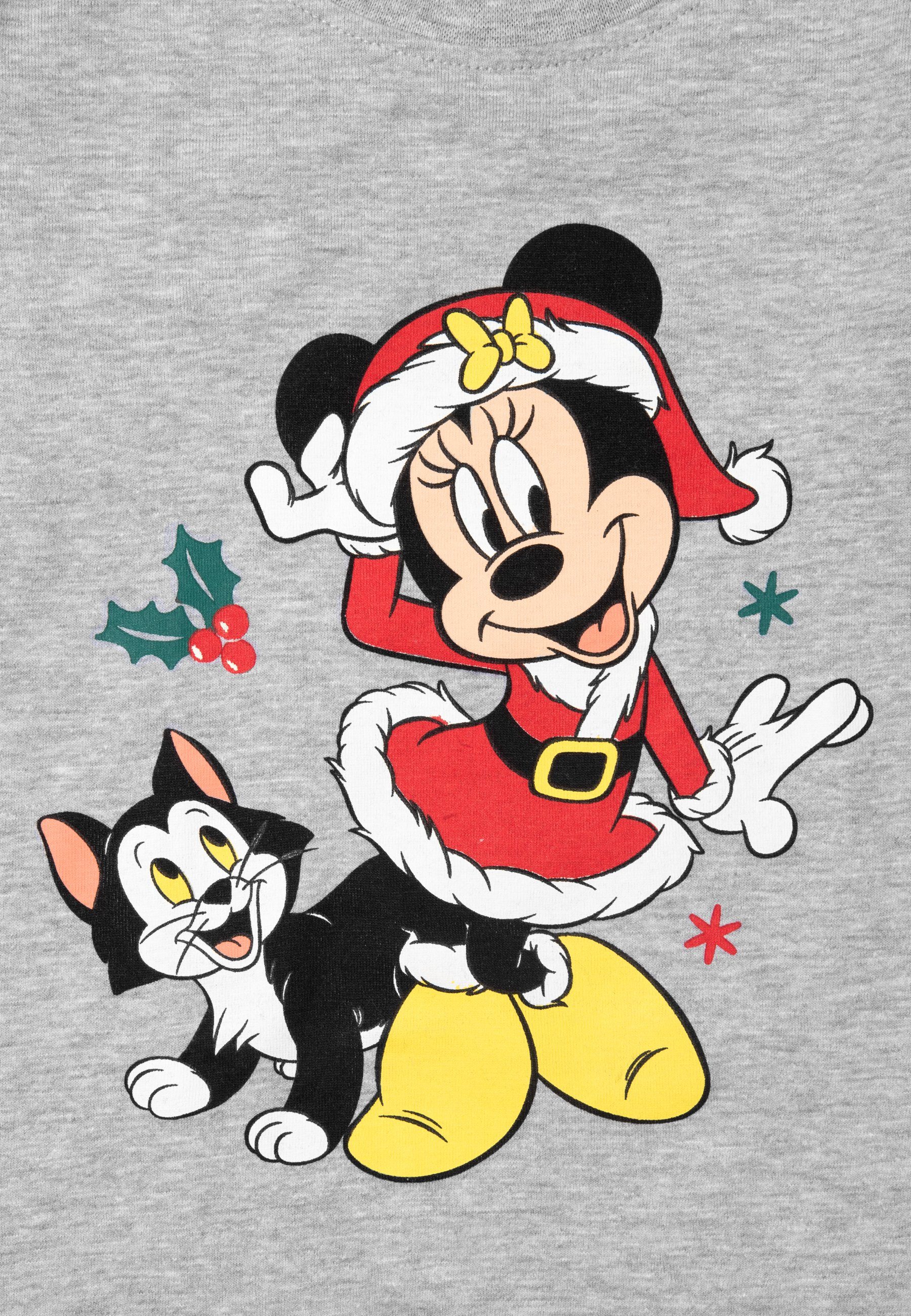 United Labels® Schlafanzug Disney Christmas XMAS Minnie Mouse Mädchen Langarm Schlafanzug