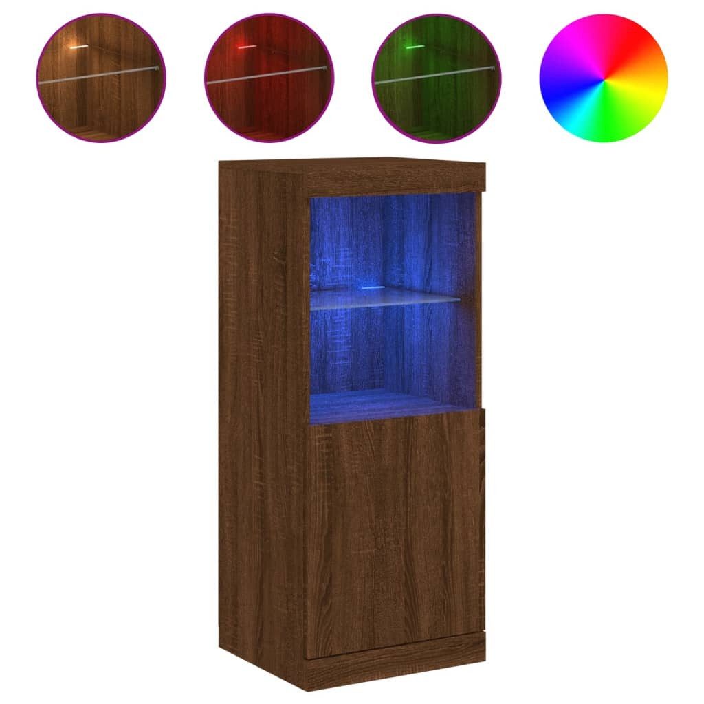 vidaXL Sideboard Sideboard mit LED-Leuchten Braun günstig online kaufen