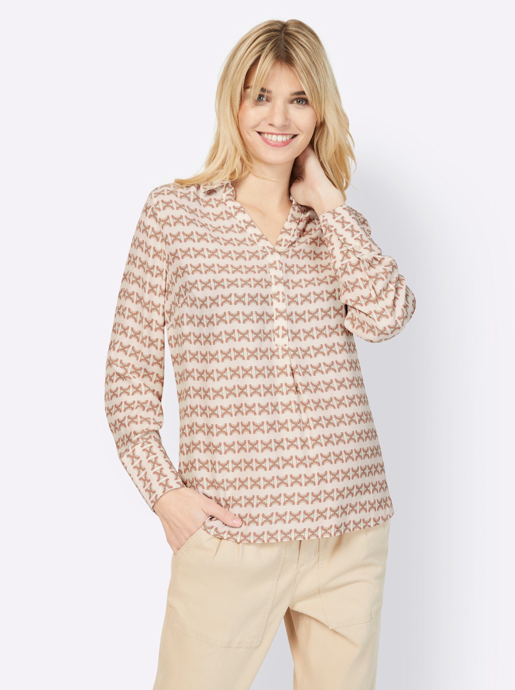 Klassische Bluse Druckbluse