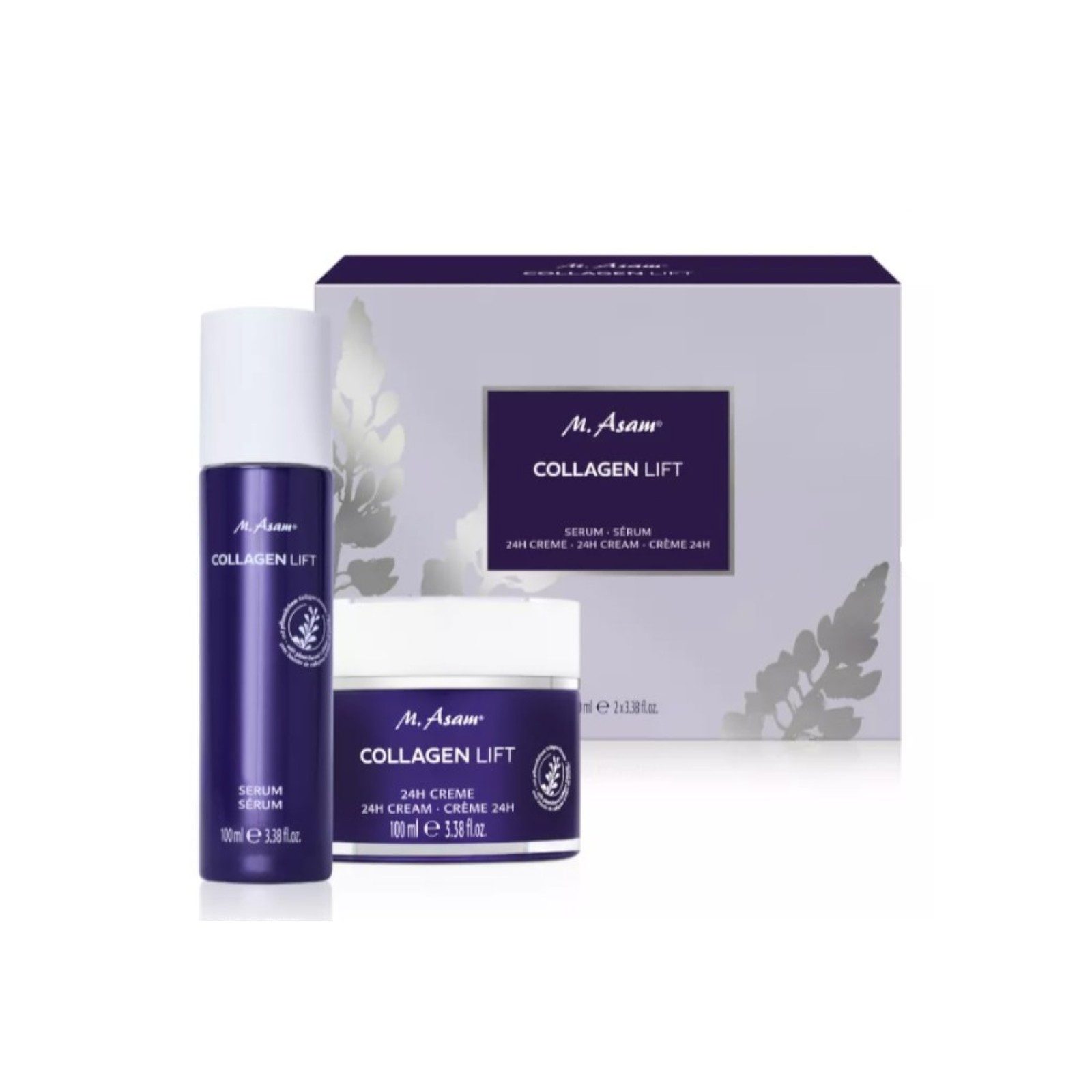 M. Asam Gesichtspflege-Set COLLAGEN LIFT 24h Creme XXL & Serum XXL, 2-tlg.