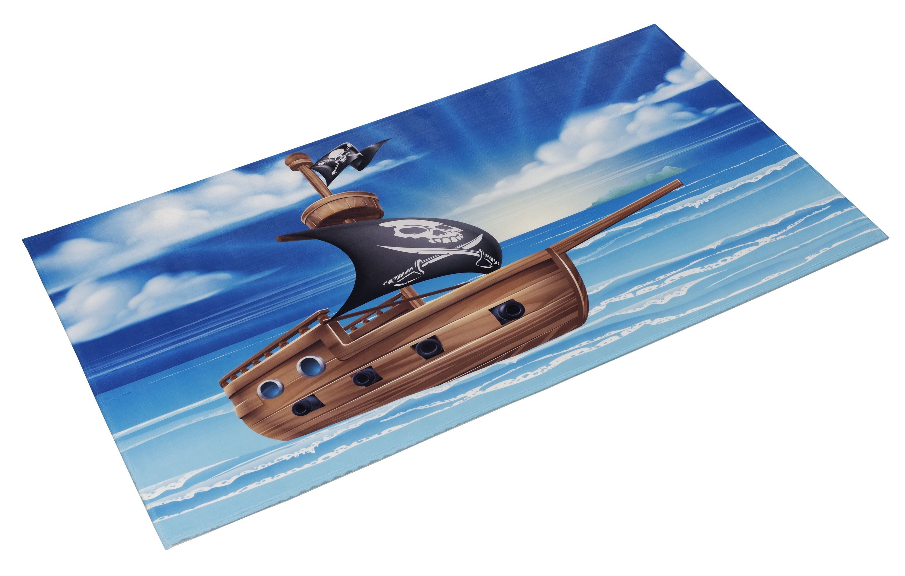 Lovely Kids Kinderteppich Piratenschiff 80x150cm, rechteckig