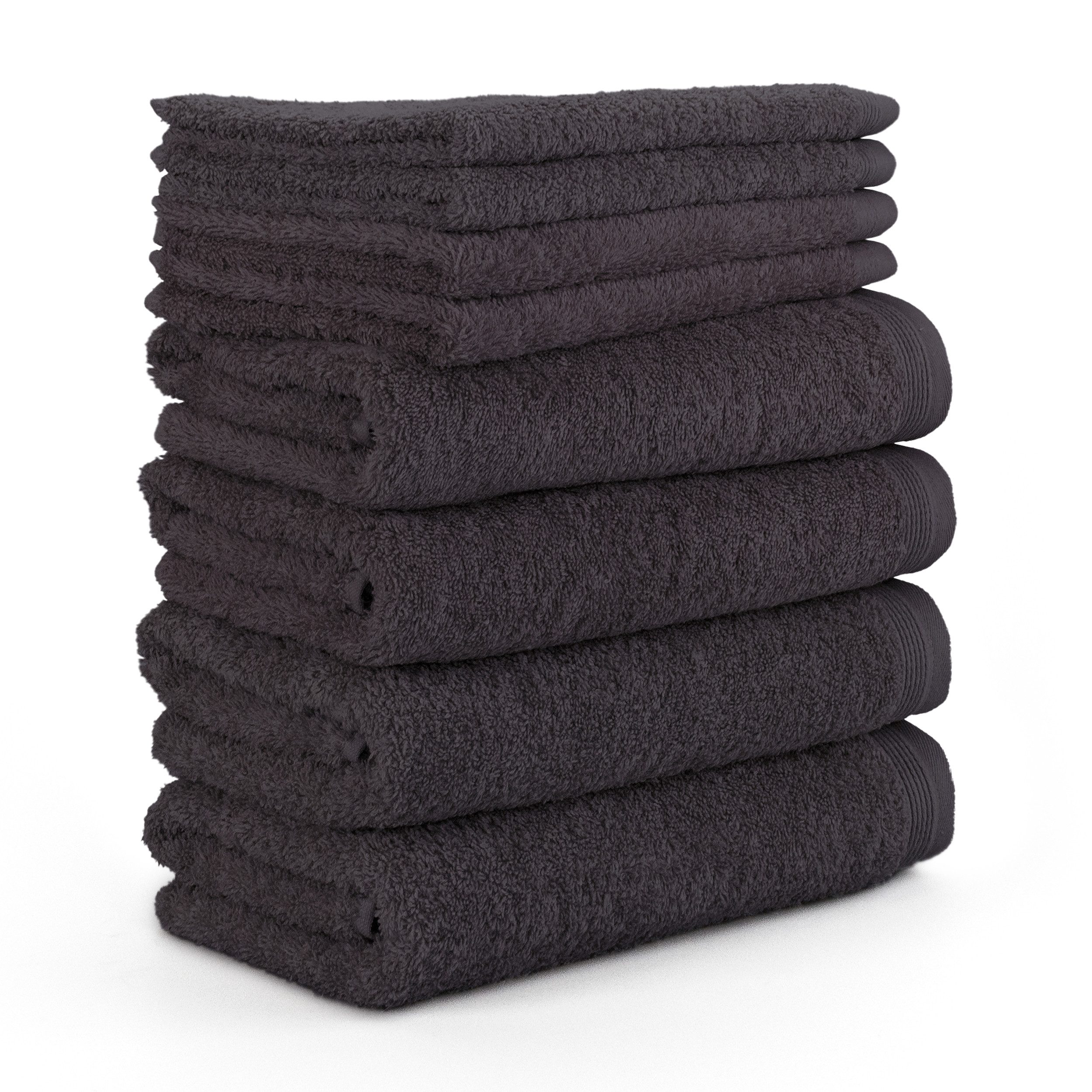 Möve Handtuch Set Superwuschel 100% Premium Cotton Baumwolle, Walkfrottier (8-St), Spar-Set, Made in Germany, Handtuch Set mit Bordüre, einfarbig, weich