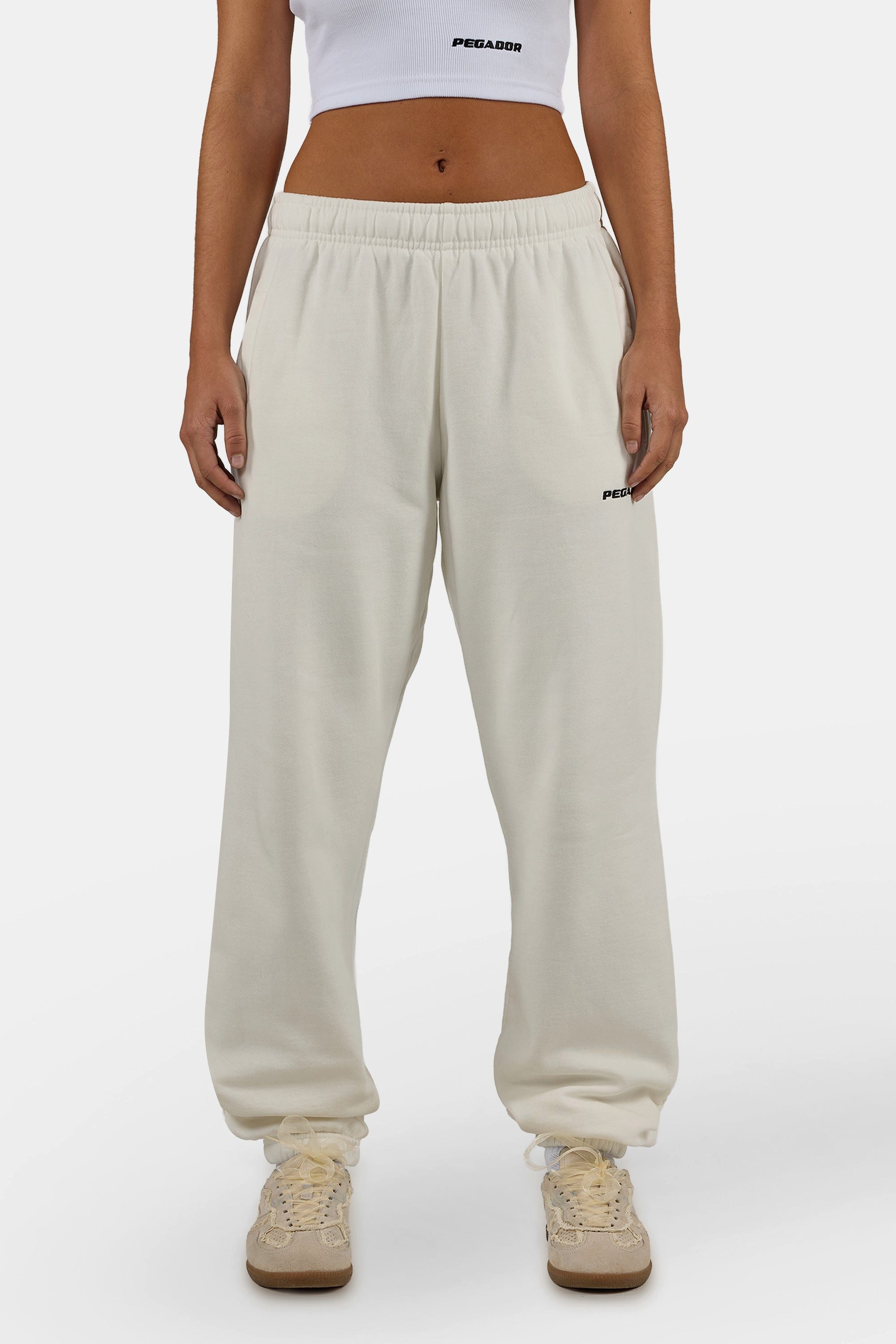 PEGADOR Sweathose Villa High Waisted Sweat Pants Baumwollmischung, regular fit