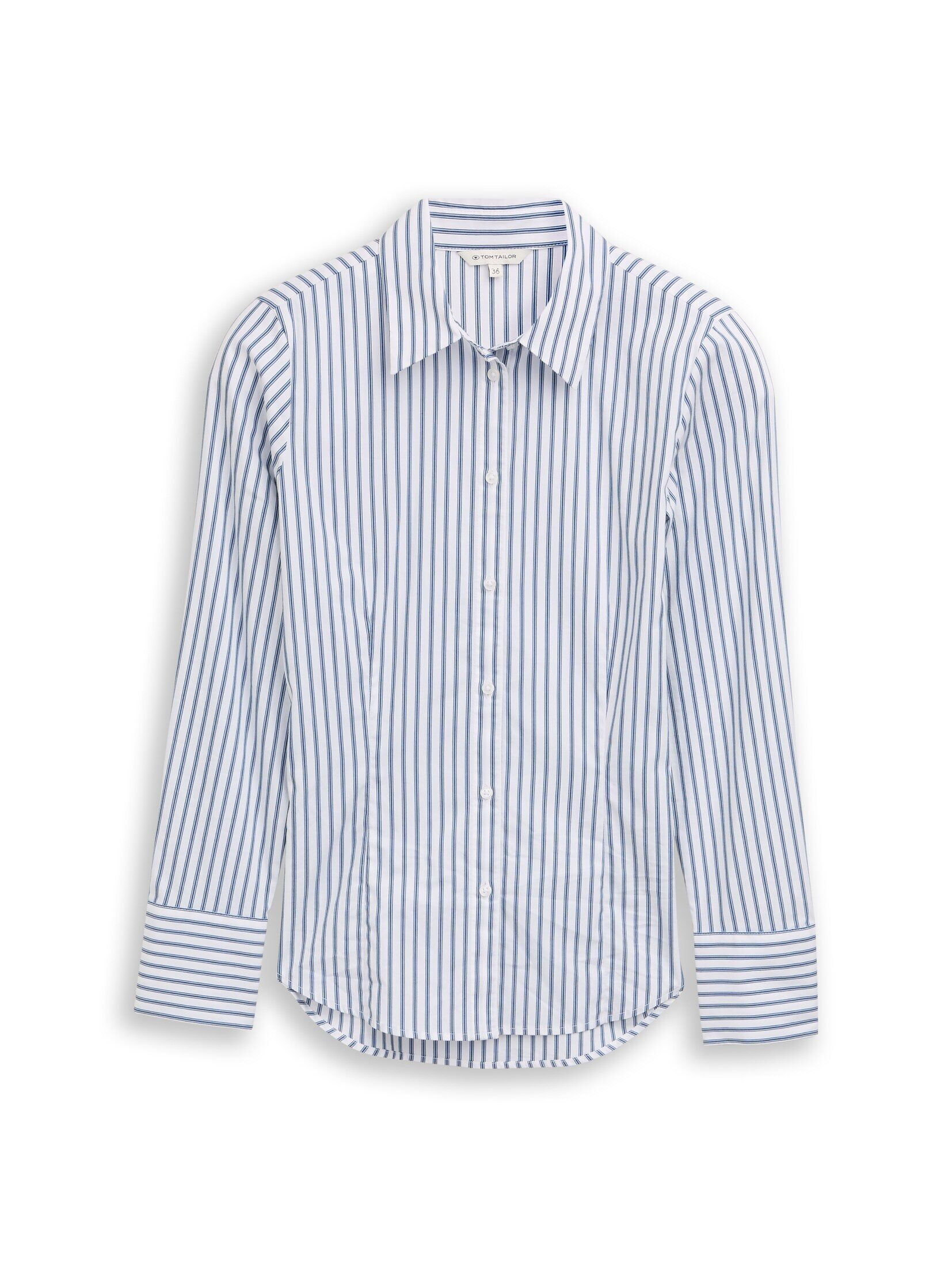 white blue poplin stripe