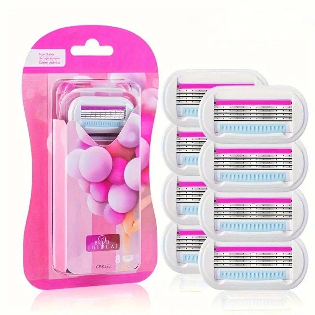 TUABUR Rasieraufsatz 8er-Pack/Damen-Bikini-Haarentfernungswerkzeuge, Rasierklingen pink