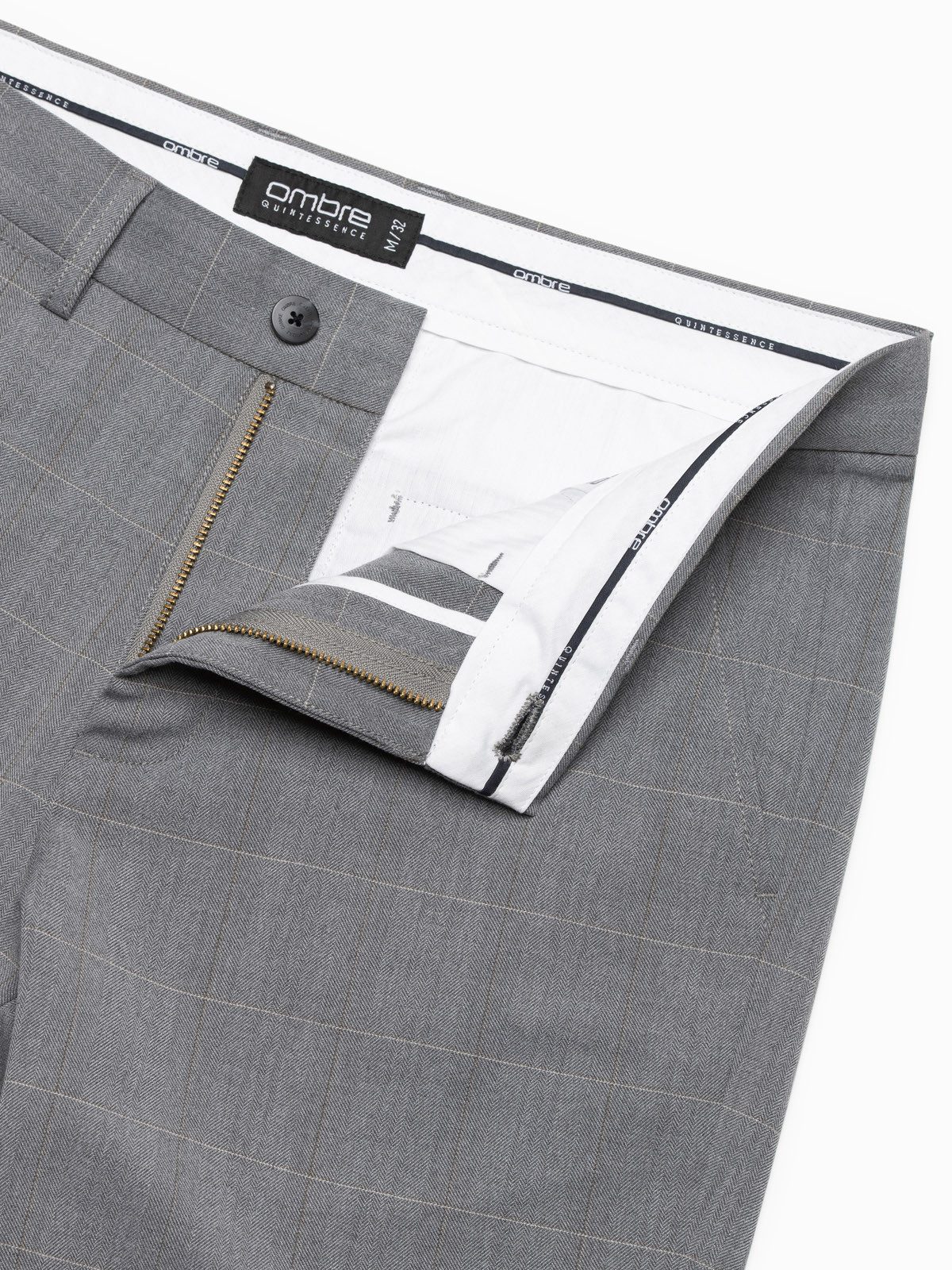 Chinohose Klassisch geschnittene Herrenhose in zartem Karomuster Chino