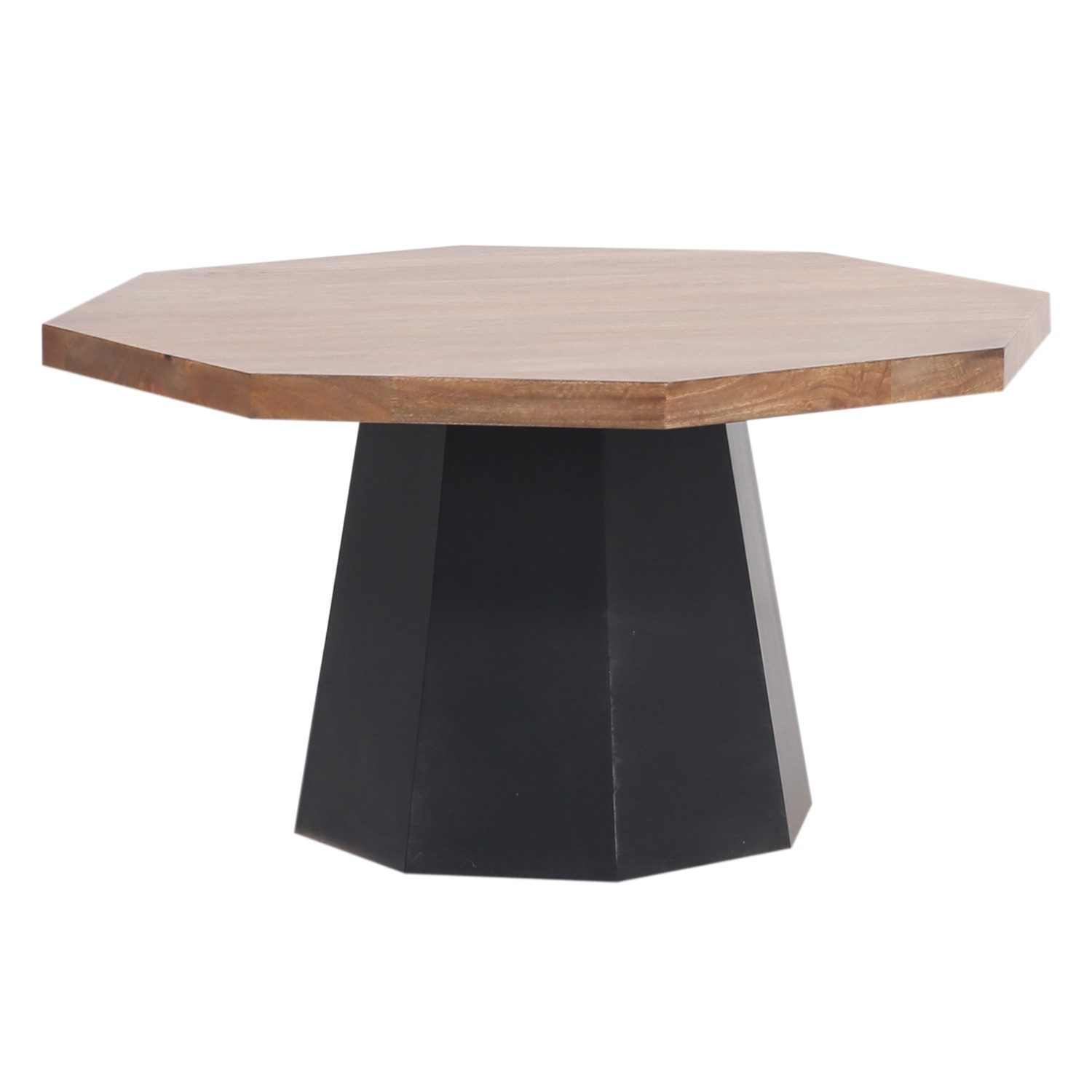 Marrakesch Orient & Mediterran Interior Couchtisch Table basse ronde Adelar en manguier massif, base marquée, brun, 90 cm (1-St), Handarbeit