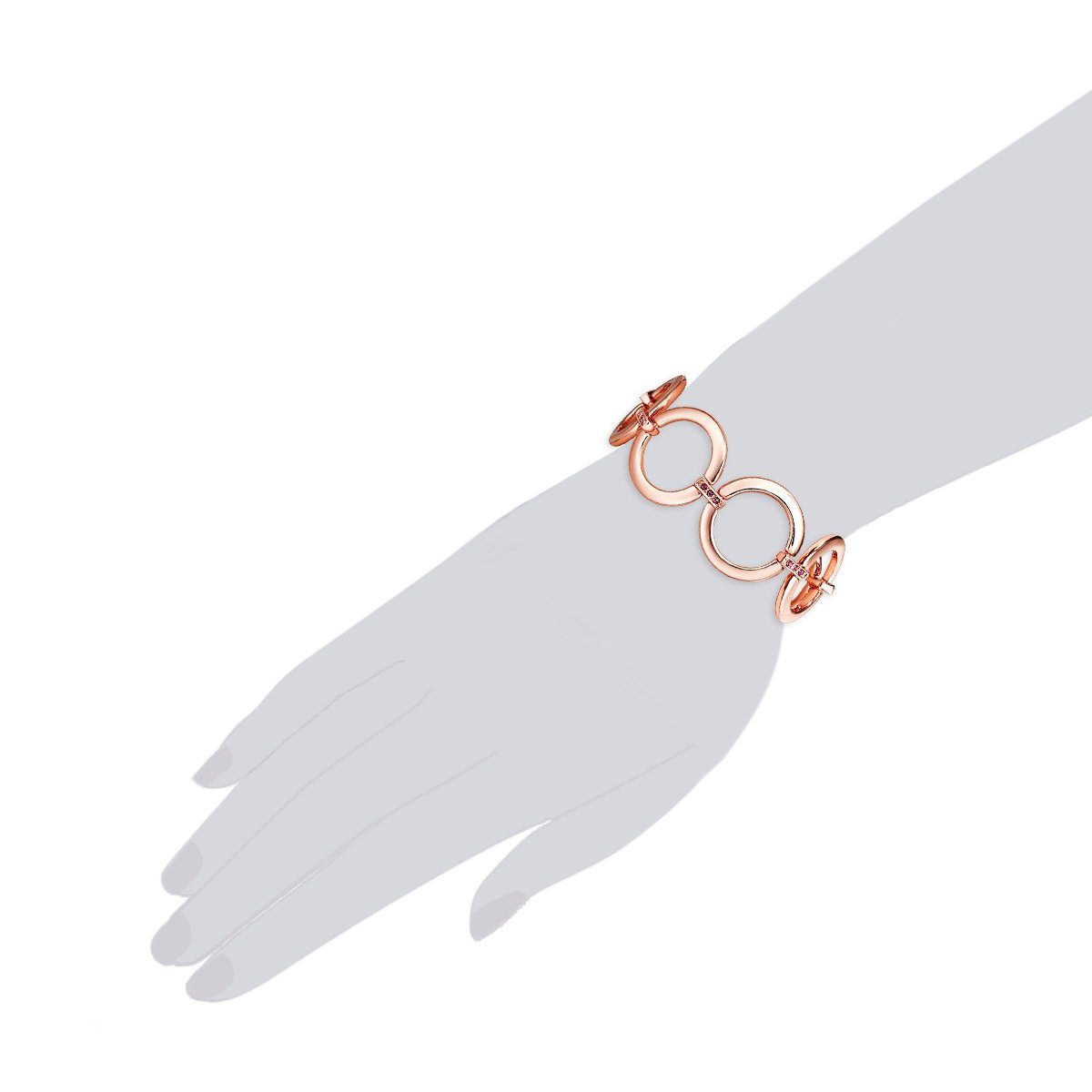 Jane Lulu & Armband roségold, Metall-Legierung