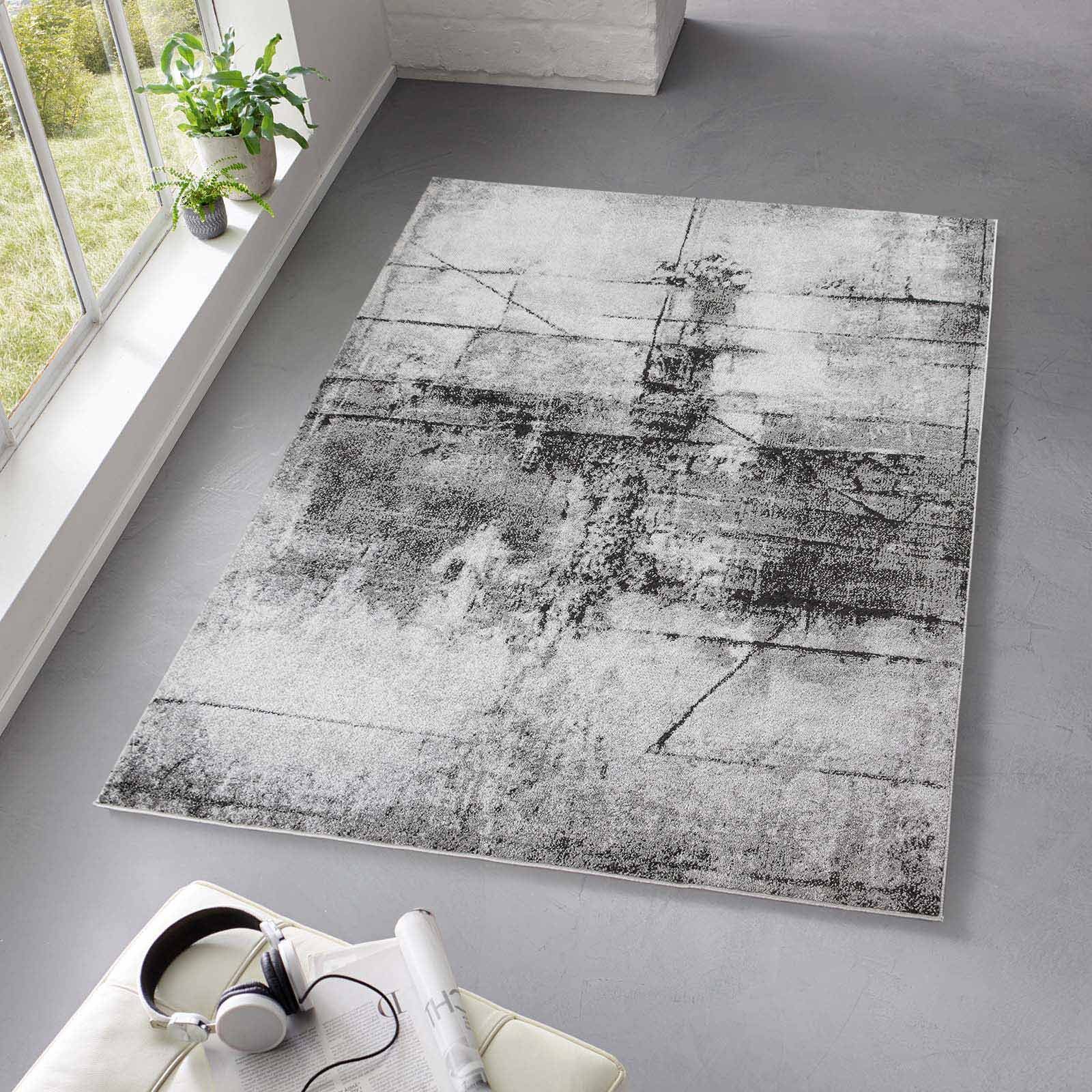 TaraCarpet Teppich Moderner Designerteppich TC-Fashion 6111 Vintage in grau günstig online kaufen