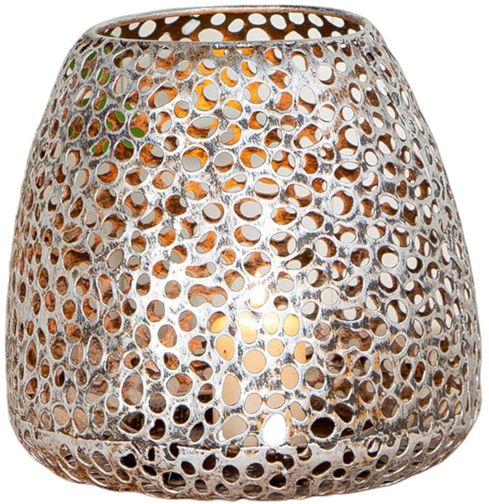 Casablanca by Gilde Windlicht Windlicht Chico antik-silber (1 St) günstig online kaufen