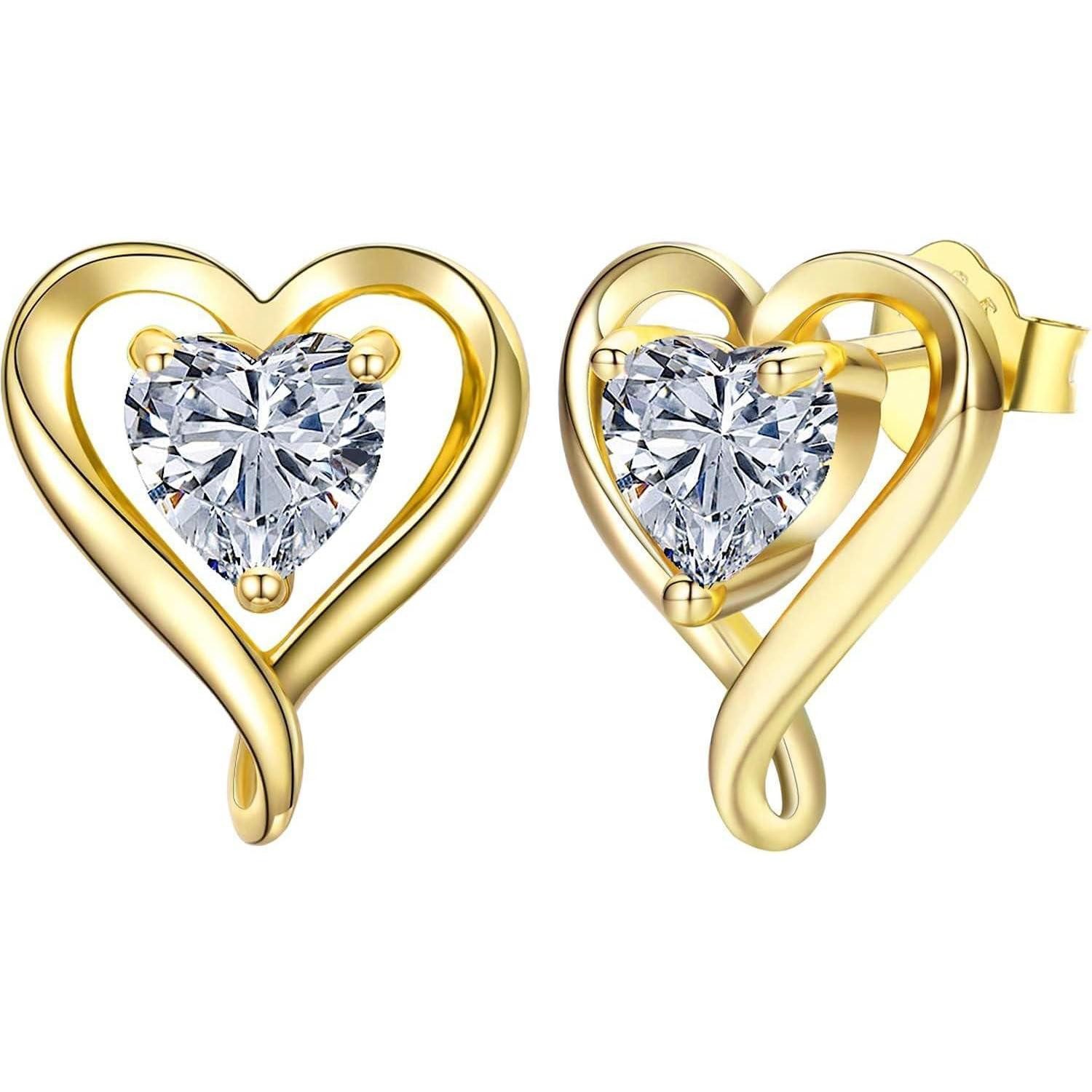 LuxusKollektion Ohrstecker-Set Ohrringe Silber 925 Rosegold Ohrstecker Set Damen Kupfer-Gold Kupfer