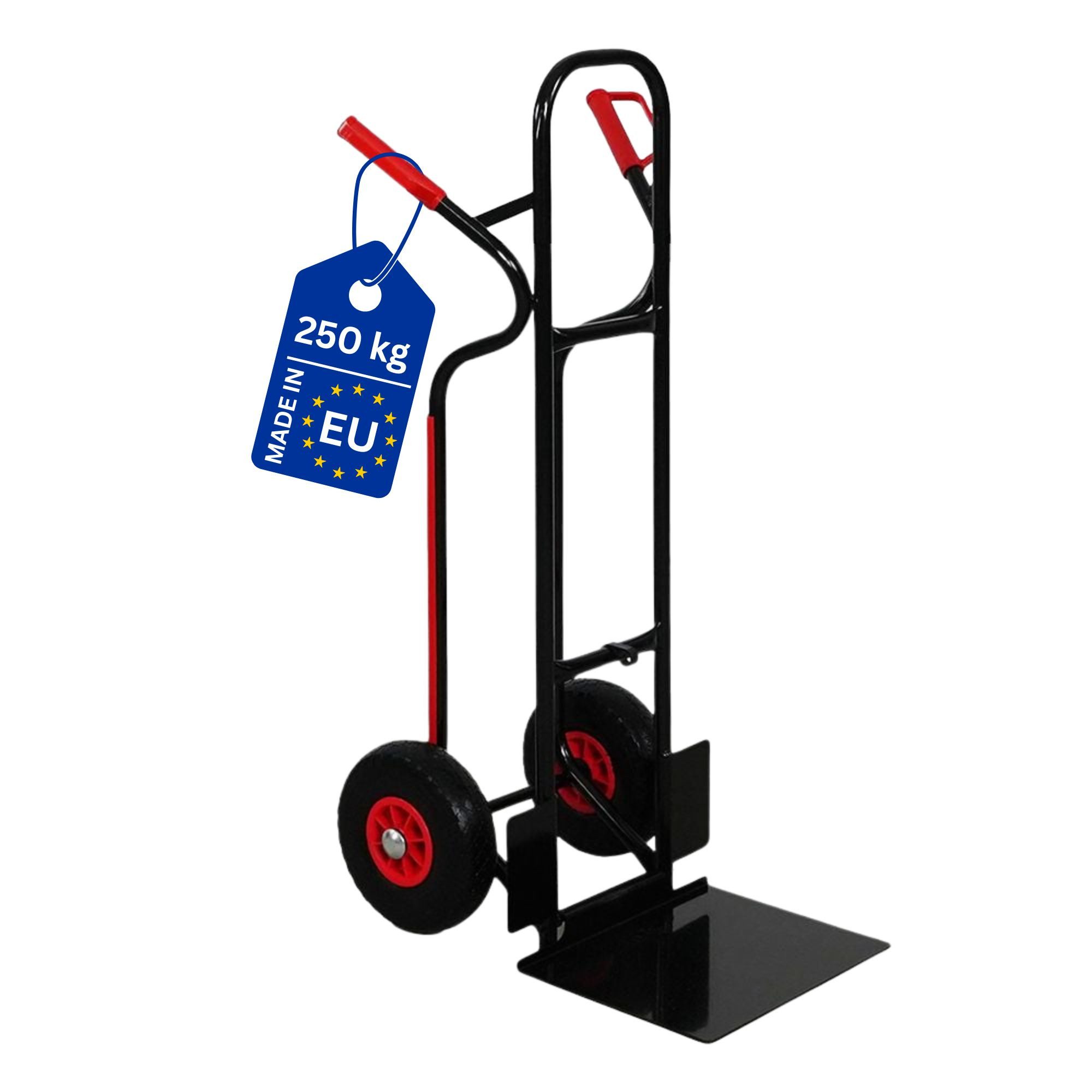 PROREGAL® Sackkarre Transportkarre RAGNAR XXL klappbar 117x60x60cm Tragkraft 250kg, Stabile Sackkarre Transportkarre Staplerkarre hohe Traglast
